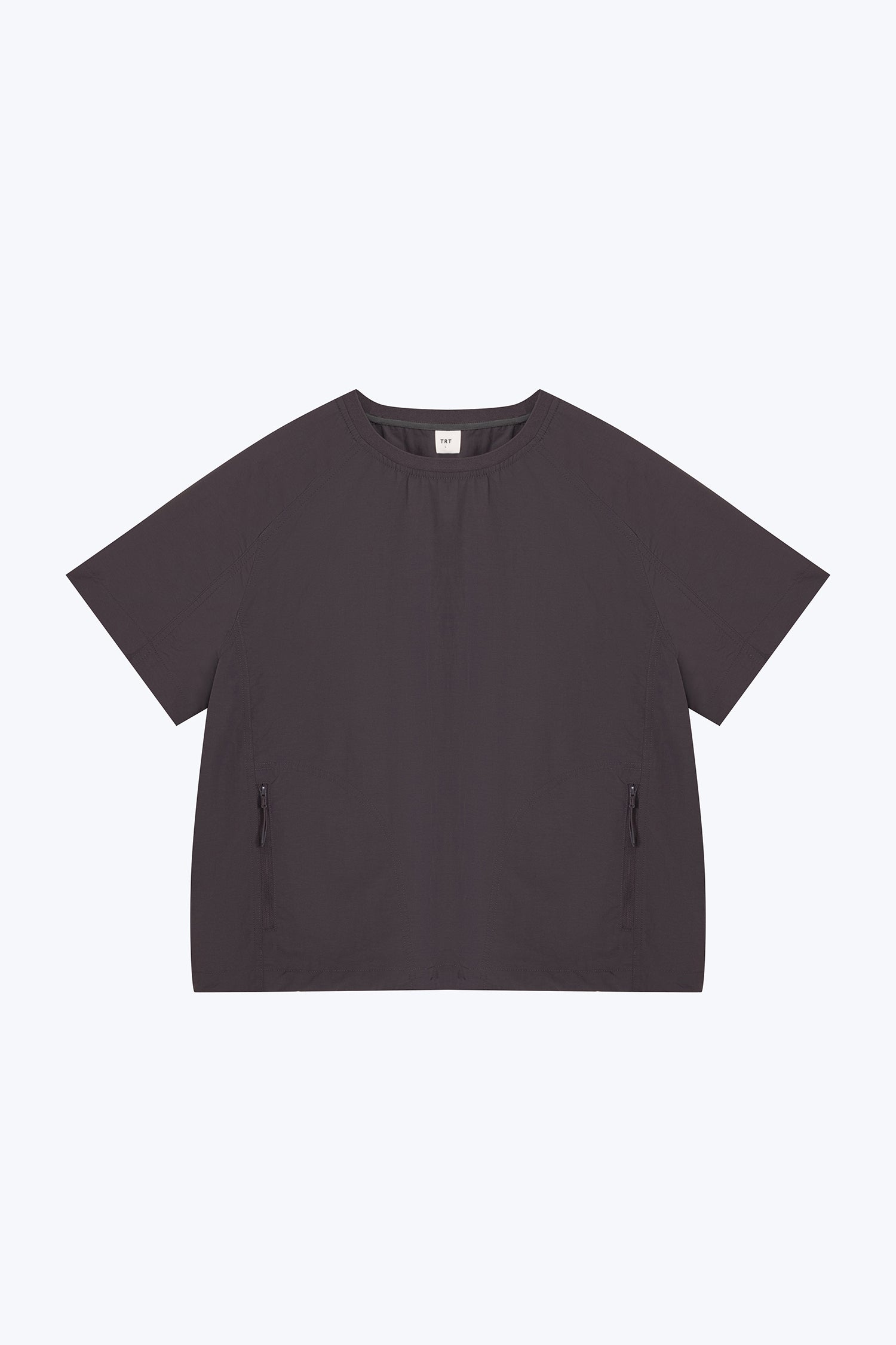 Zipped Pocket Top - Charcoal