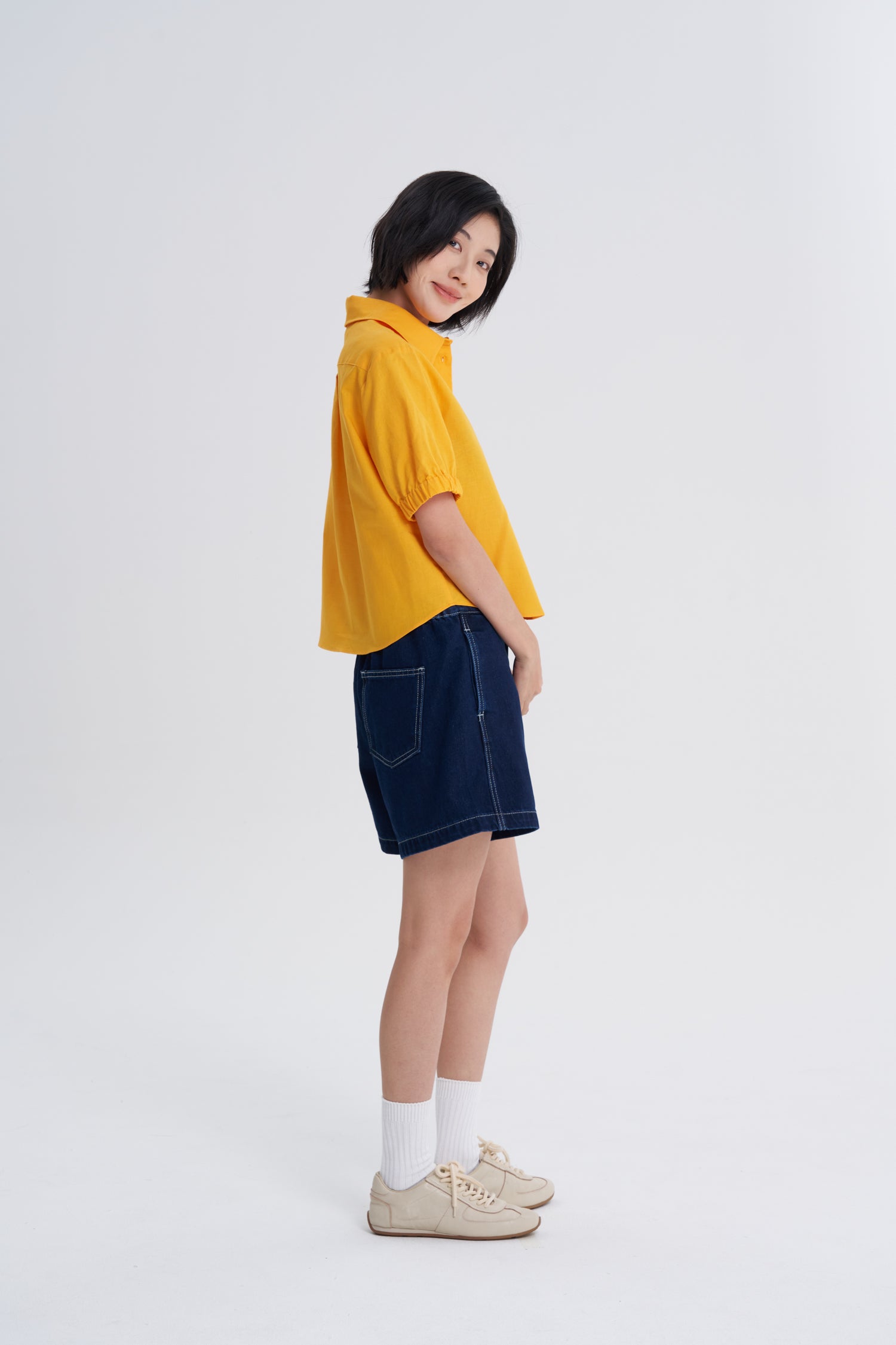Elasticised Cuff Blouse - Sunray