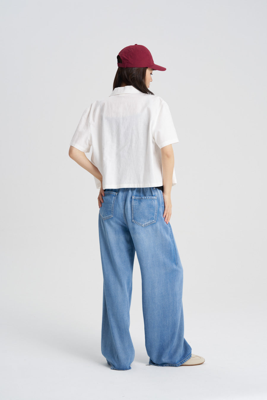 Striped Panelled Blouse - Cream