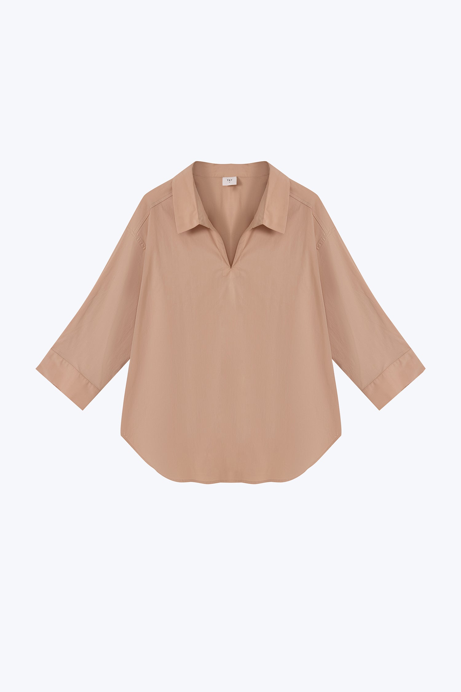 Cotton Collared Blouse - Khaki
