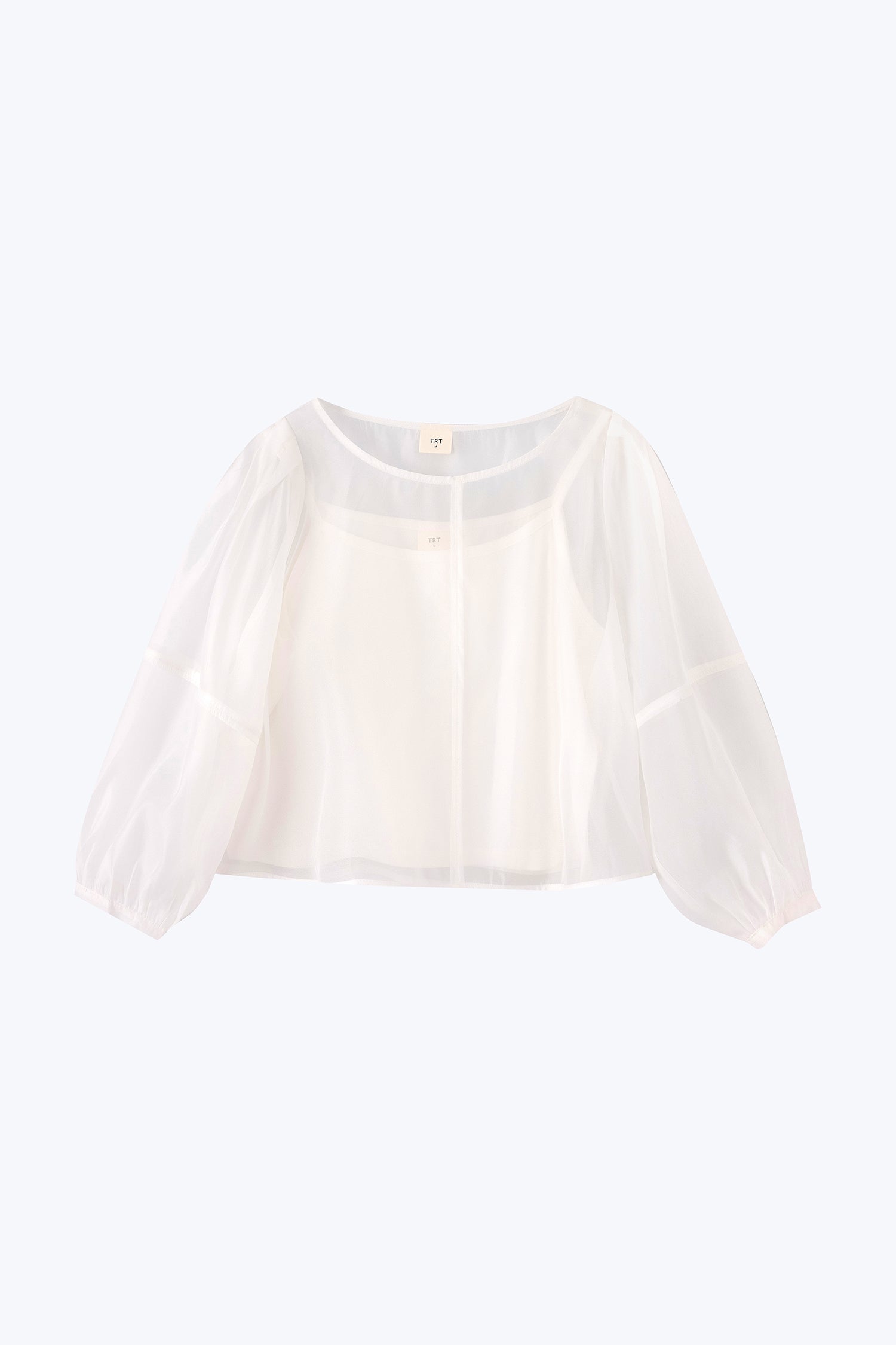 Organza Puff Sleeve Blouse - Cream