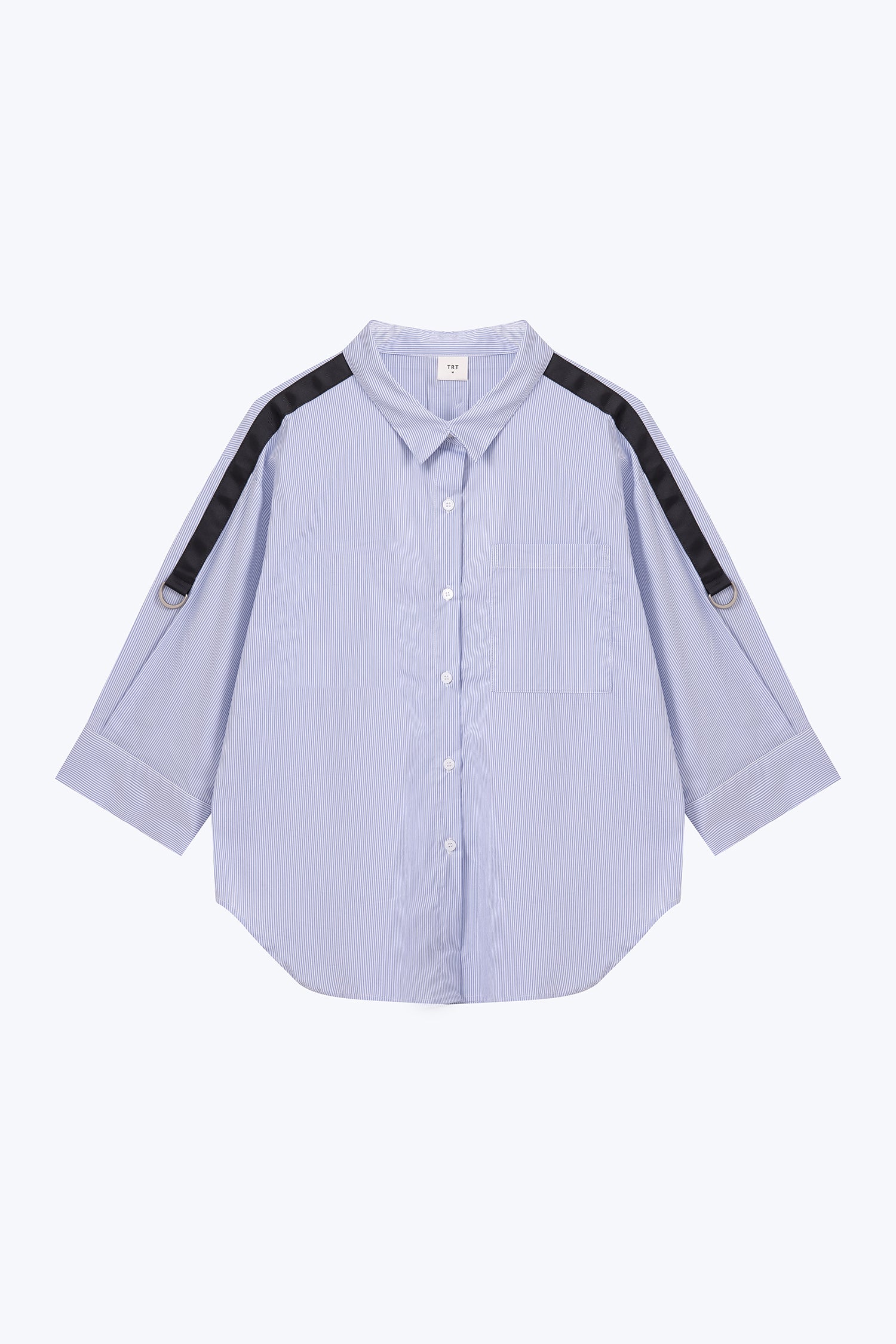 Side Tape Blouse - Stripes Blue