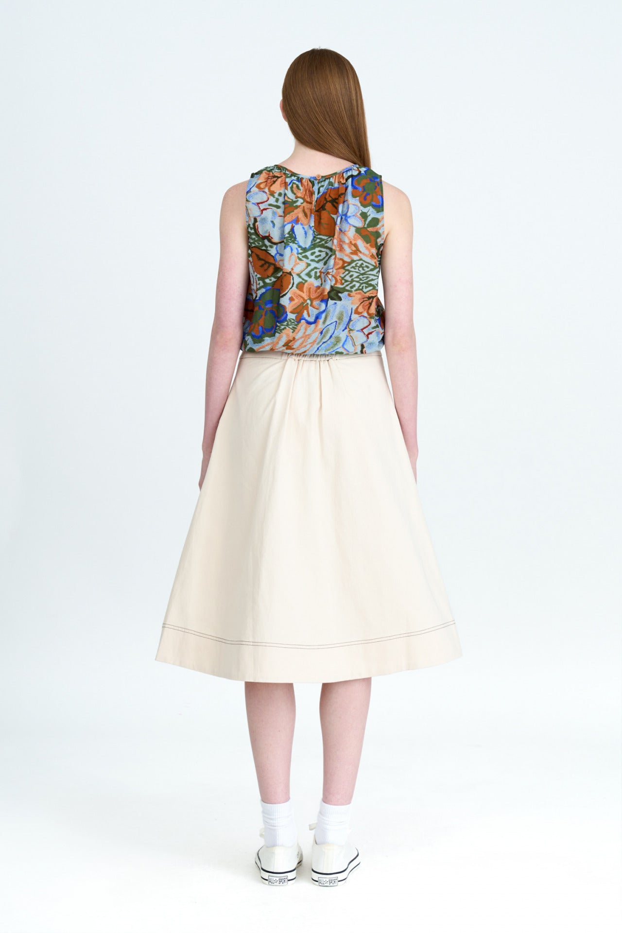 Floral Sleeveless Cropped Blouse [AT]