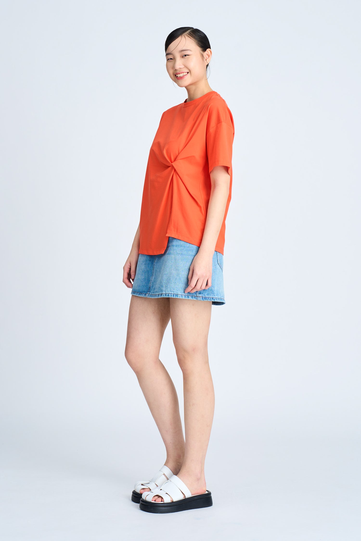 Twist Knot Tee - Vermillion [AT]