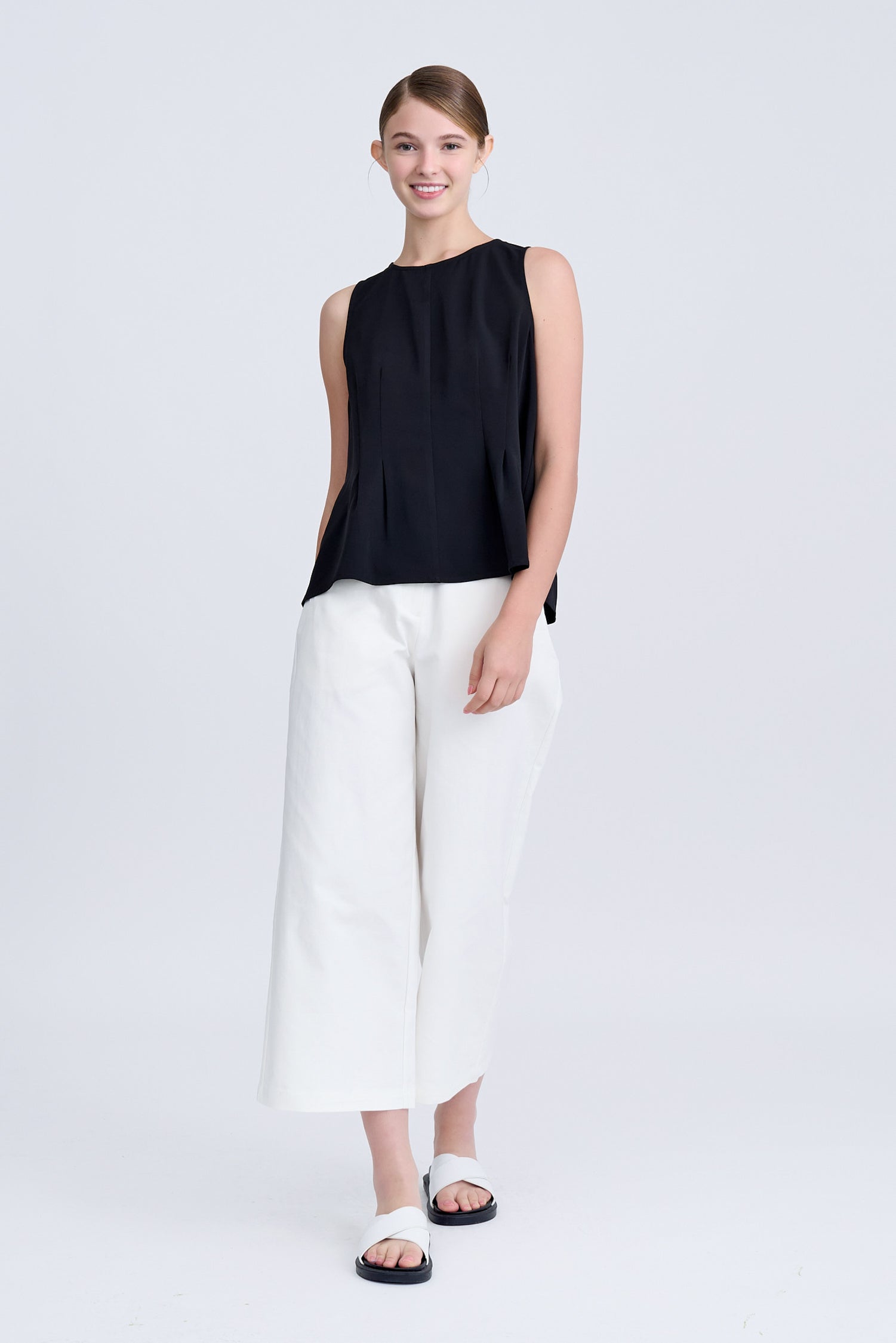 Pleated Blouse - Black [AT]