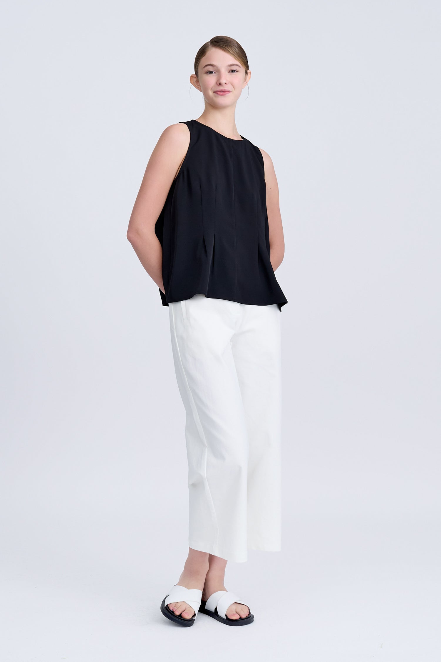 Pleated Blouse - Black [AT]