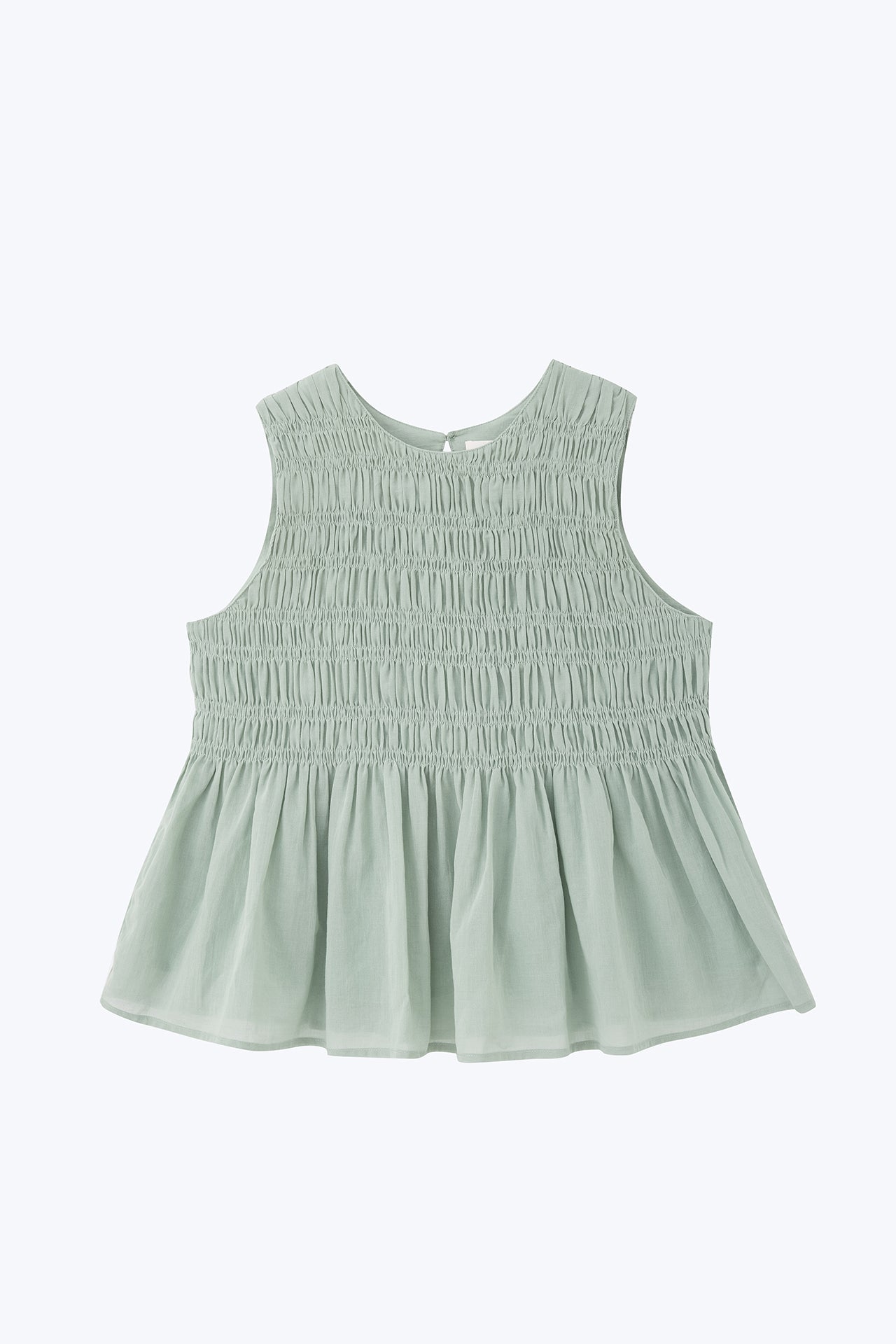 Sleeveless Smocked Top - Ice Green [AT]