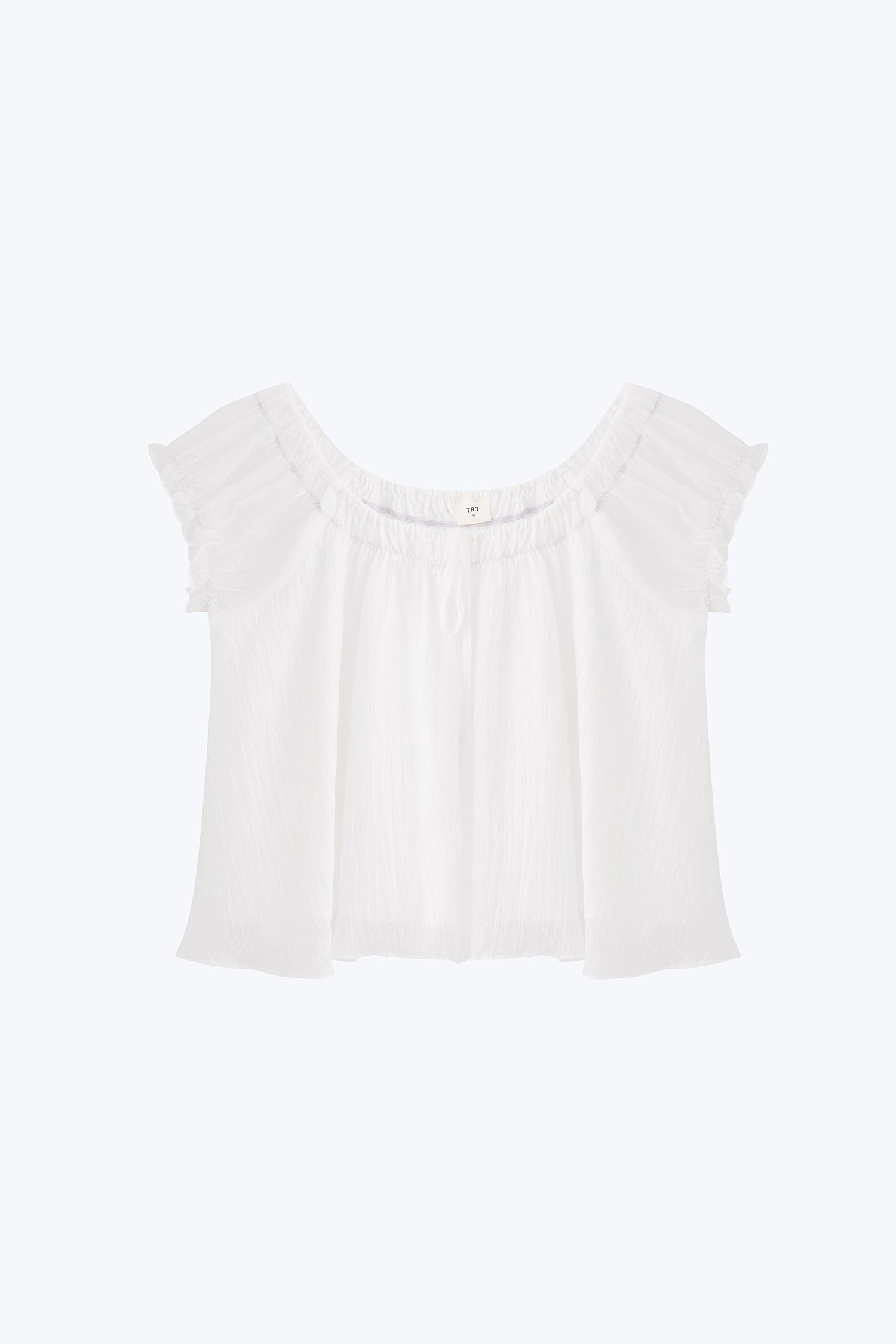 Gathered Neck Blouse - Cream [AT]
