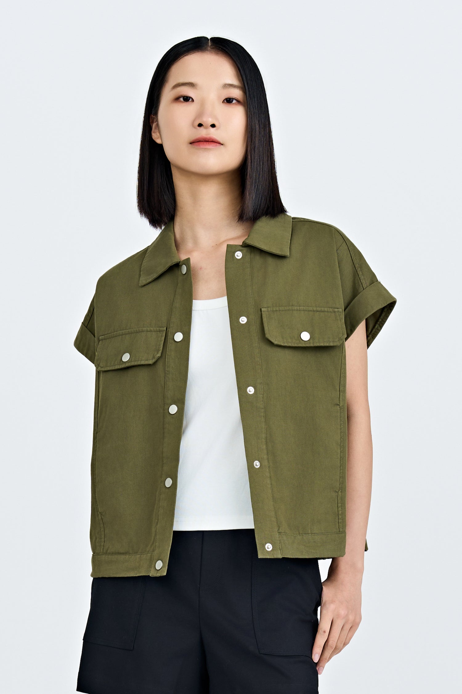Oversized Vest - Army Green