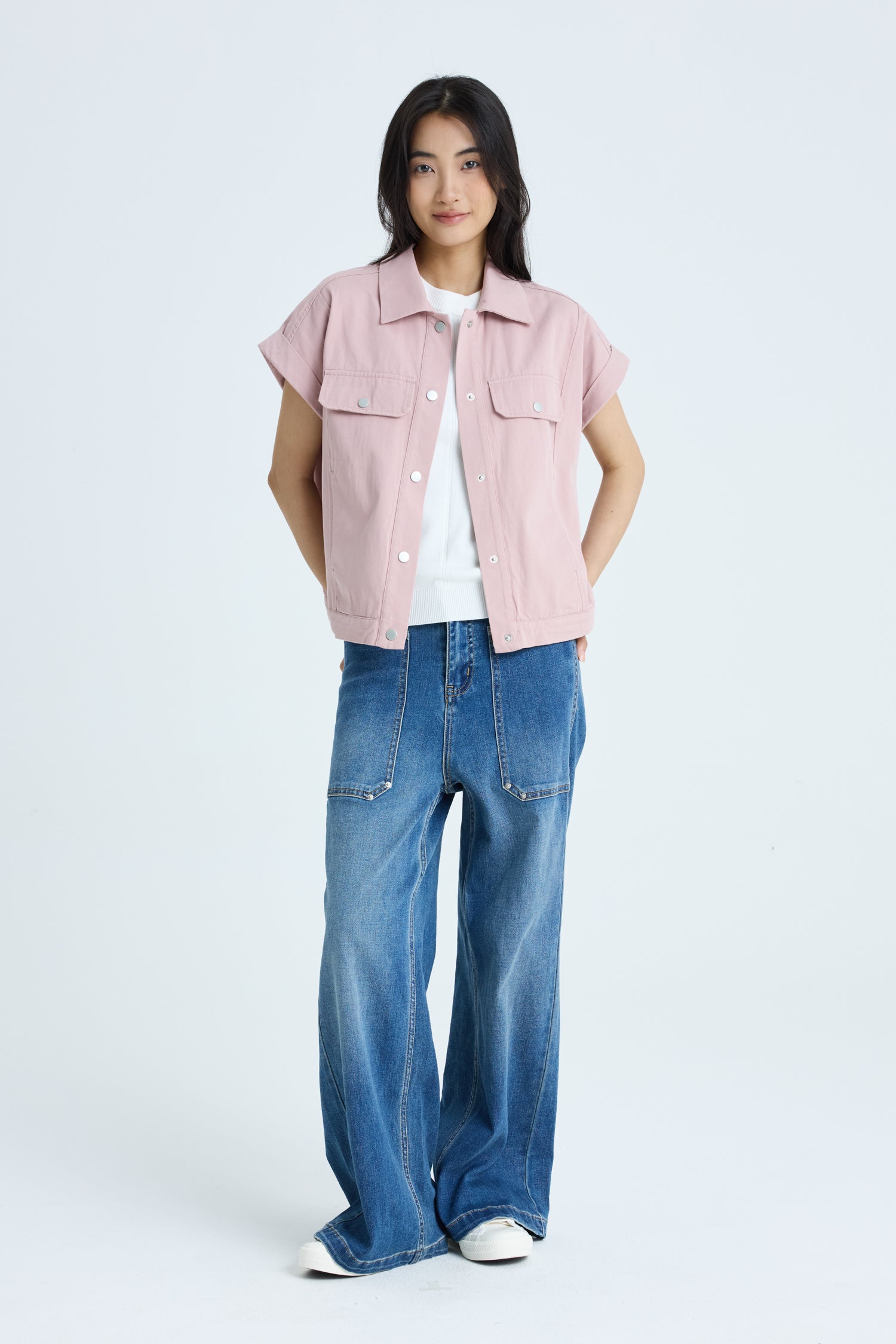 Oversized Vest - Blush