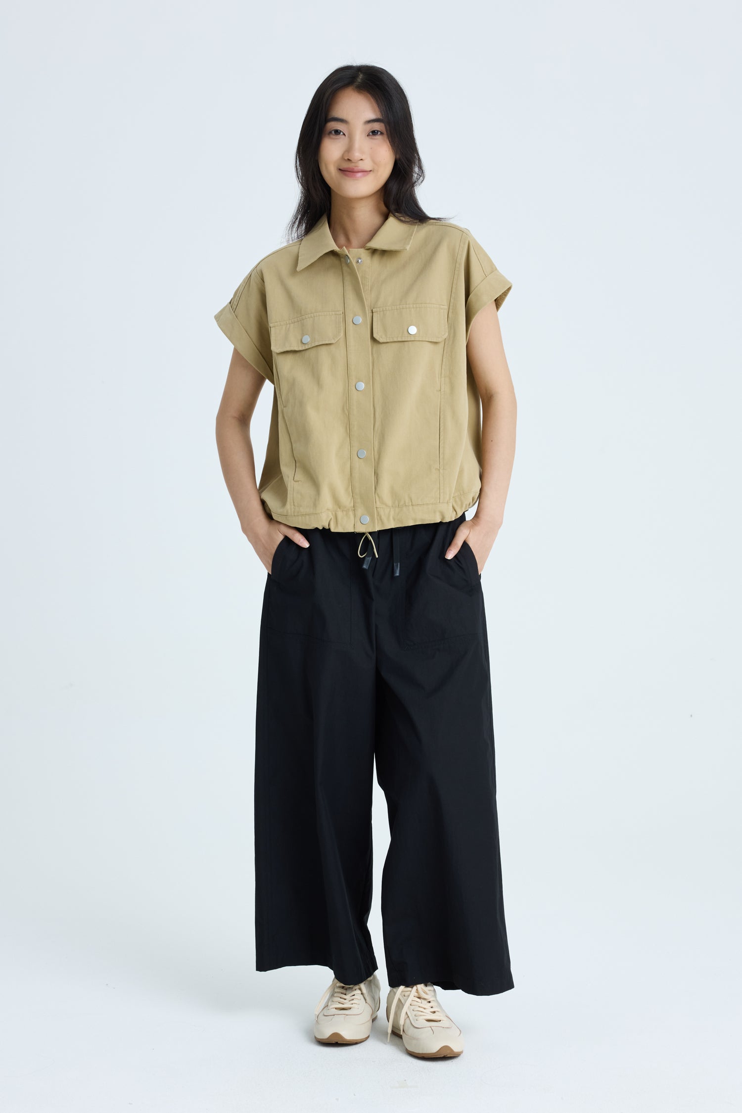 Oversized Vest - Khaki