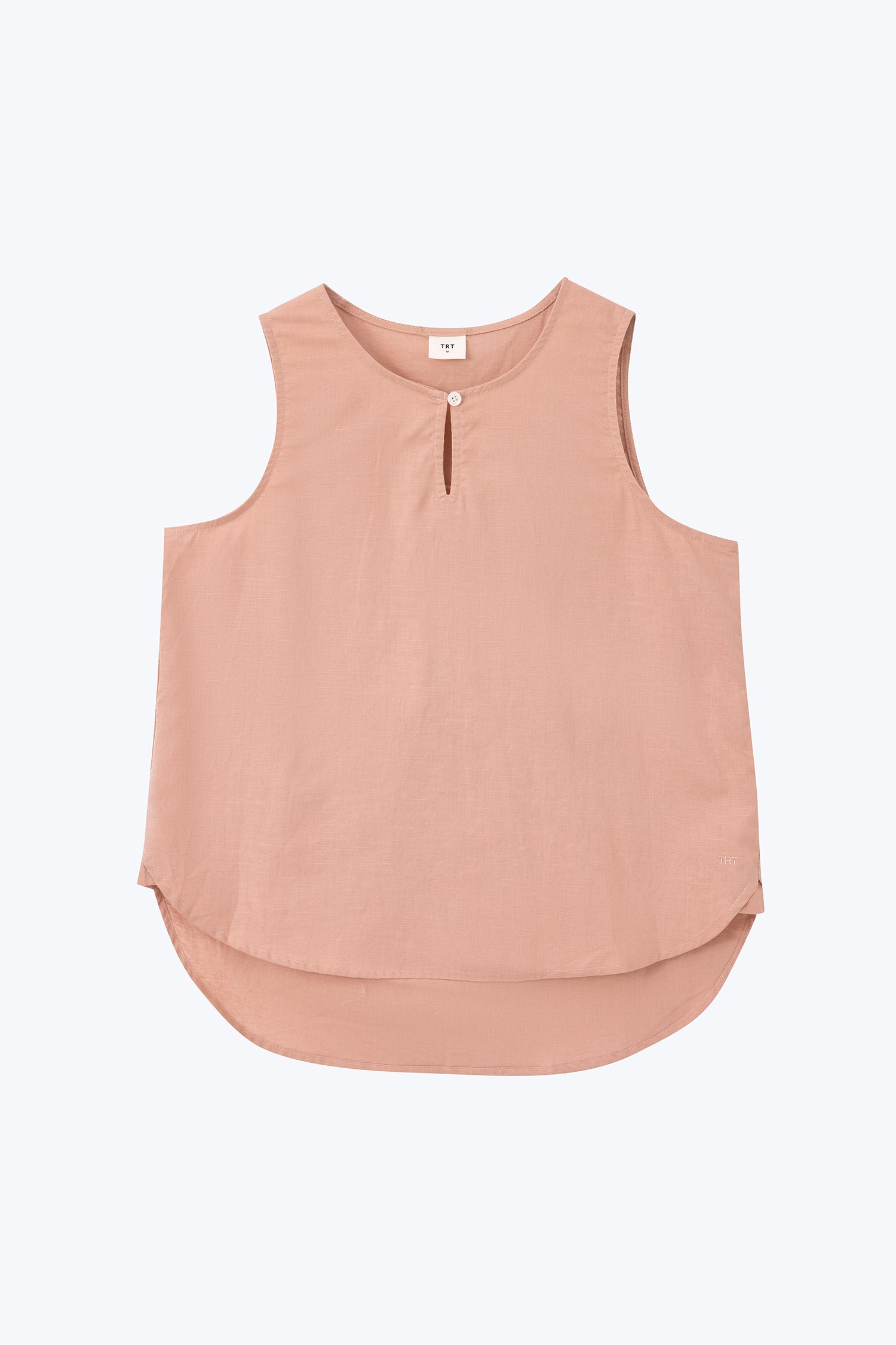 Keyhole Sleeveless Blouse - Blush
