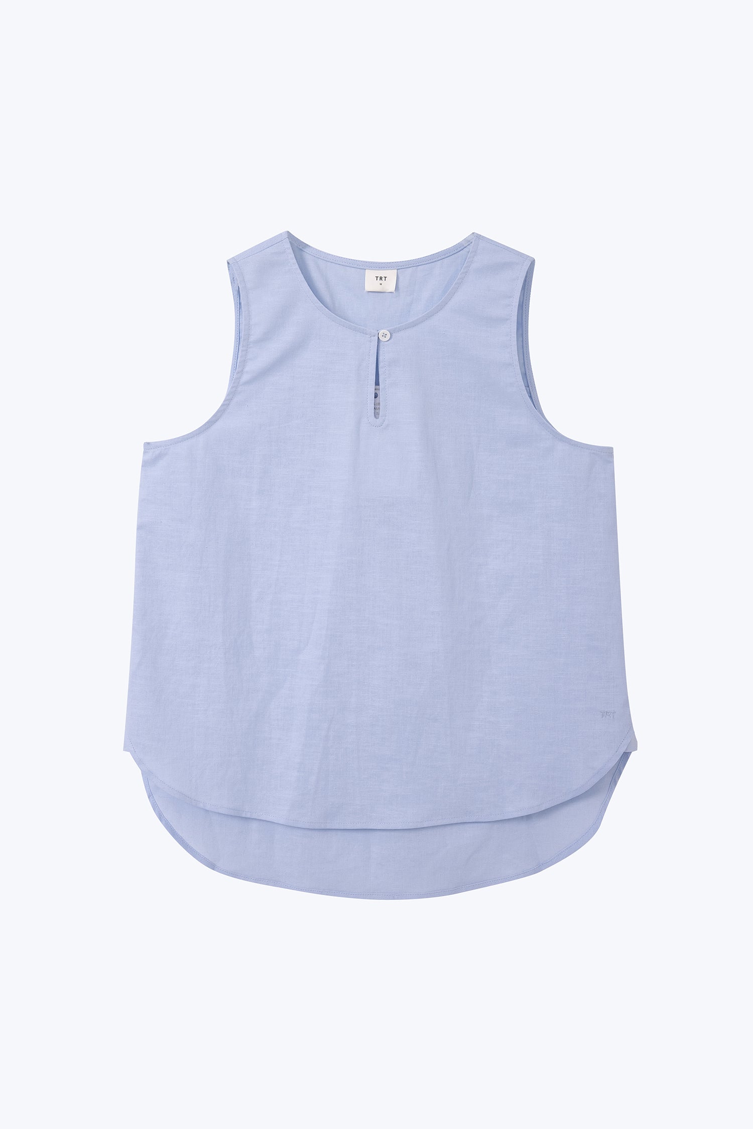 Keyhole Sleeveless Blouse - Sky Blue