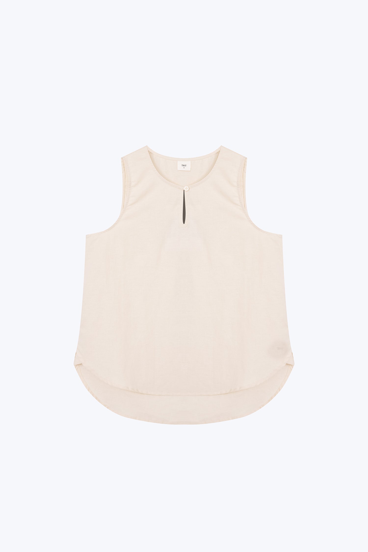 Keyhole Sleeveless Blouse - Sand