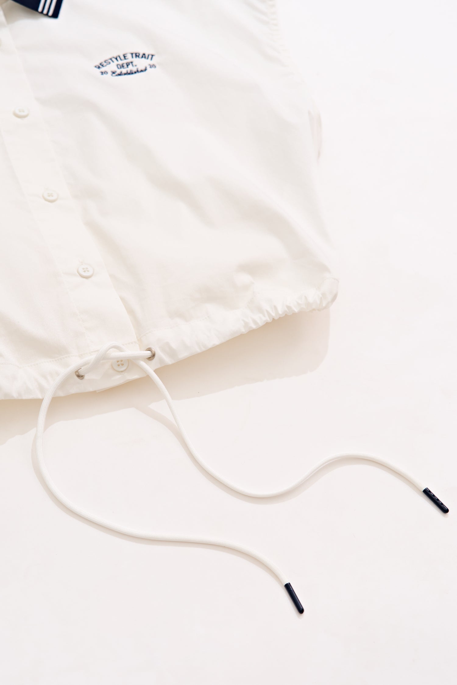 Contrast Collar Blouse - Cream