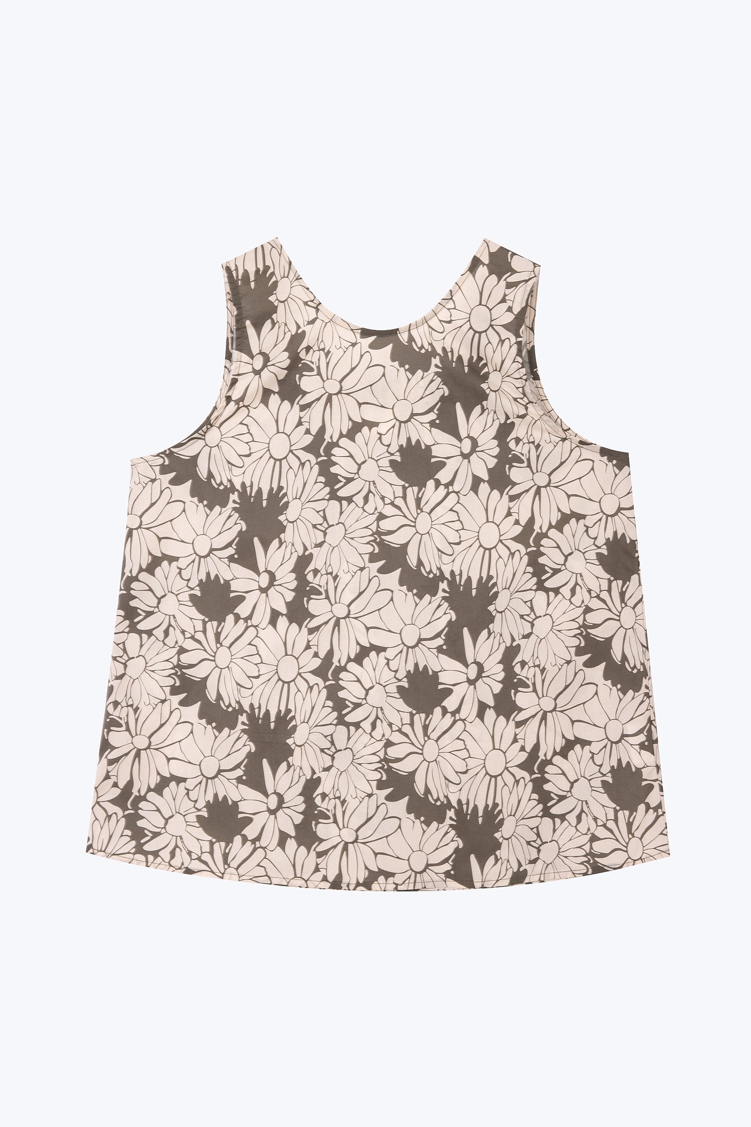 Floral Sleeveless Blouse - Olive Floral