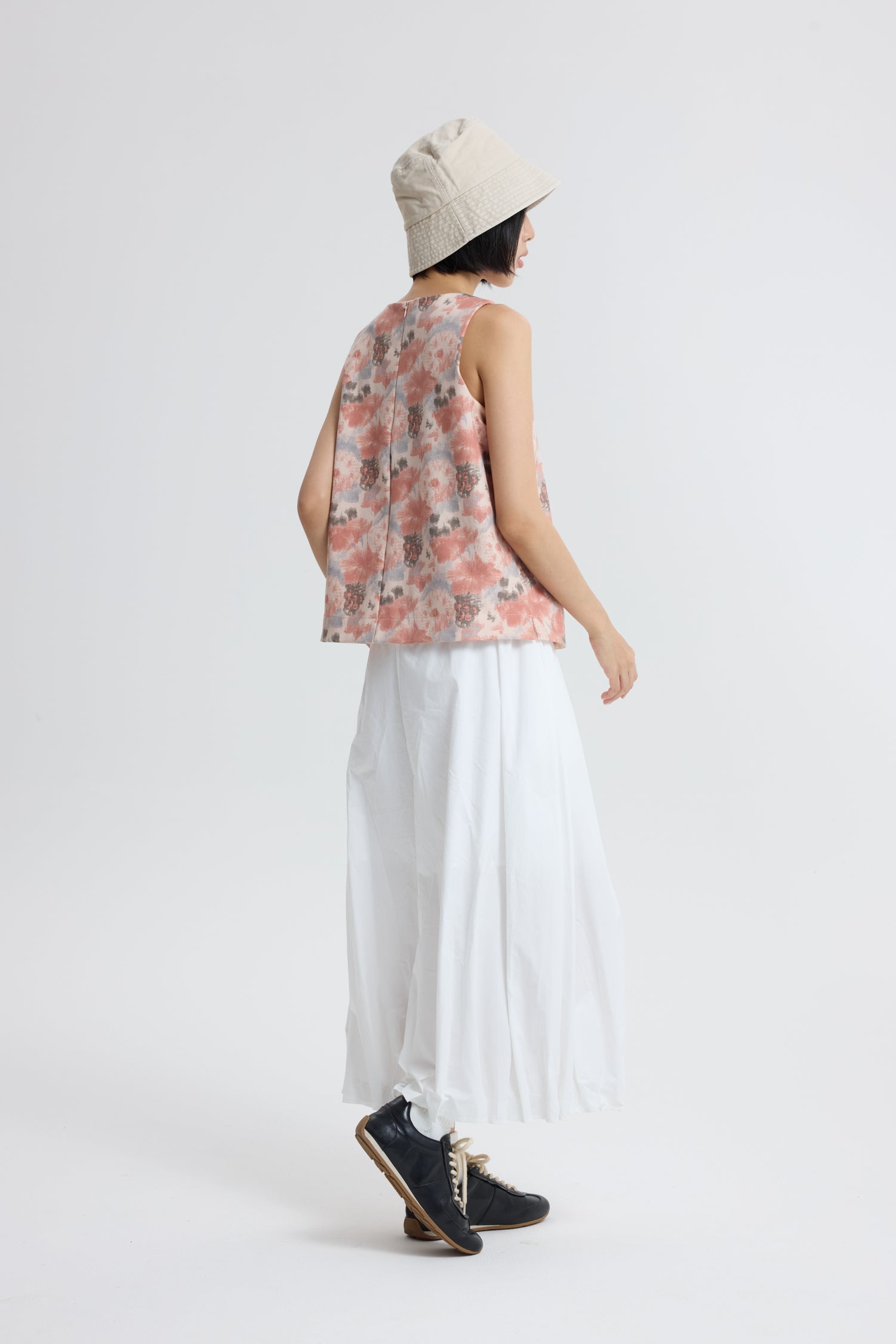 Floral Panelled Blouse - Floral Salmon