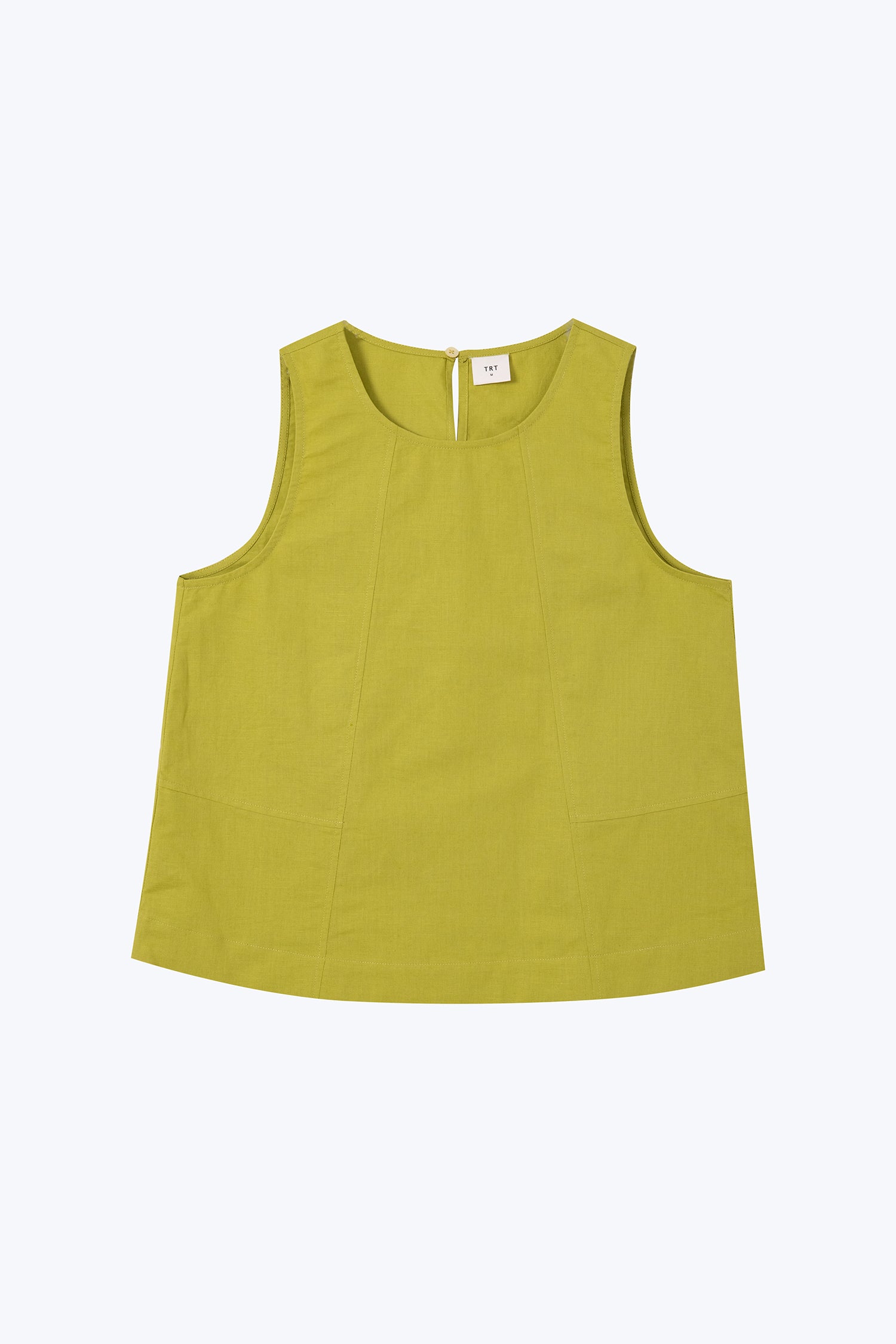 Sleeveless Panelled Blouse - Cream