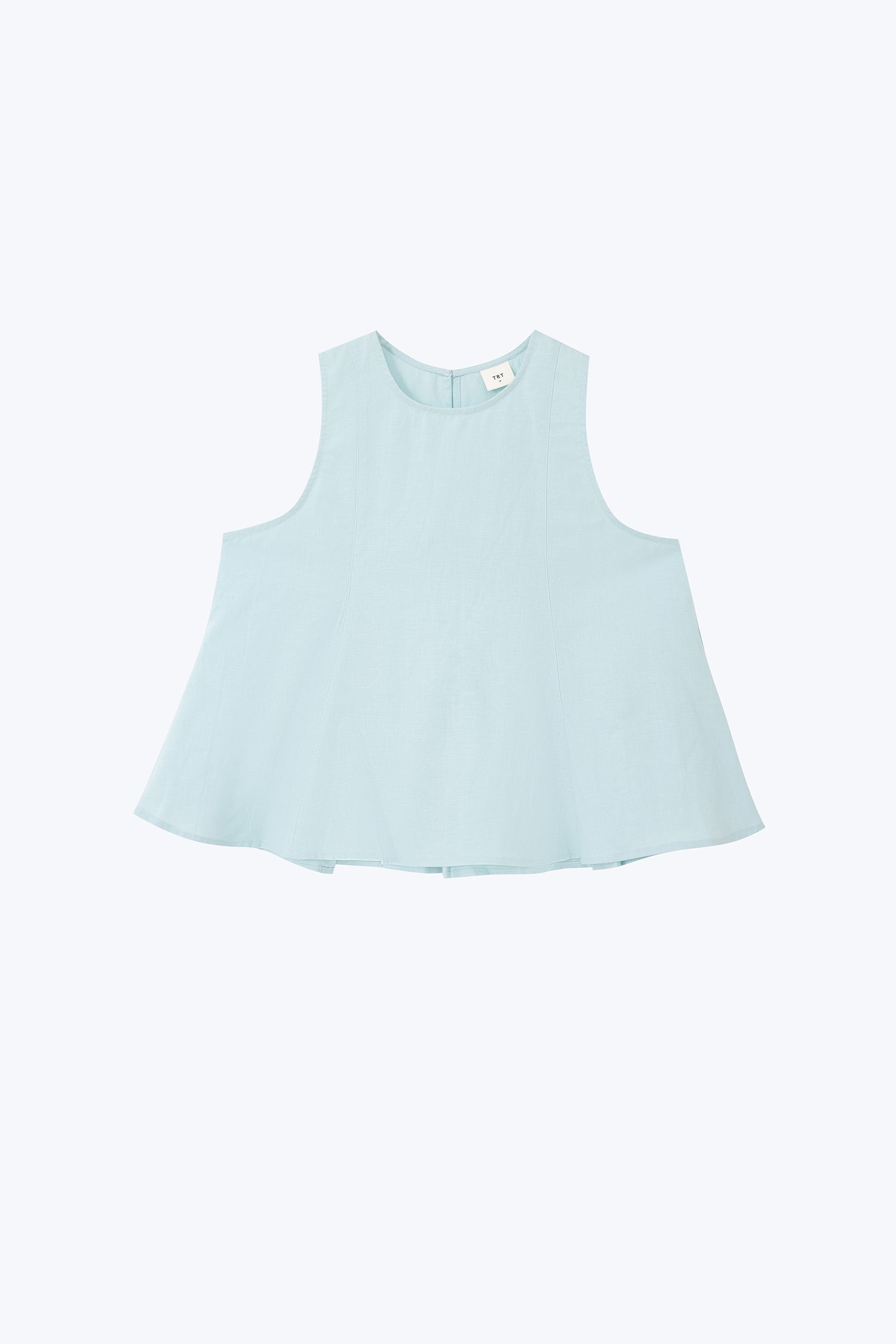Panelled Sleeveless Blouse - Aqua
