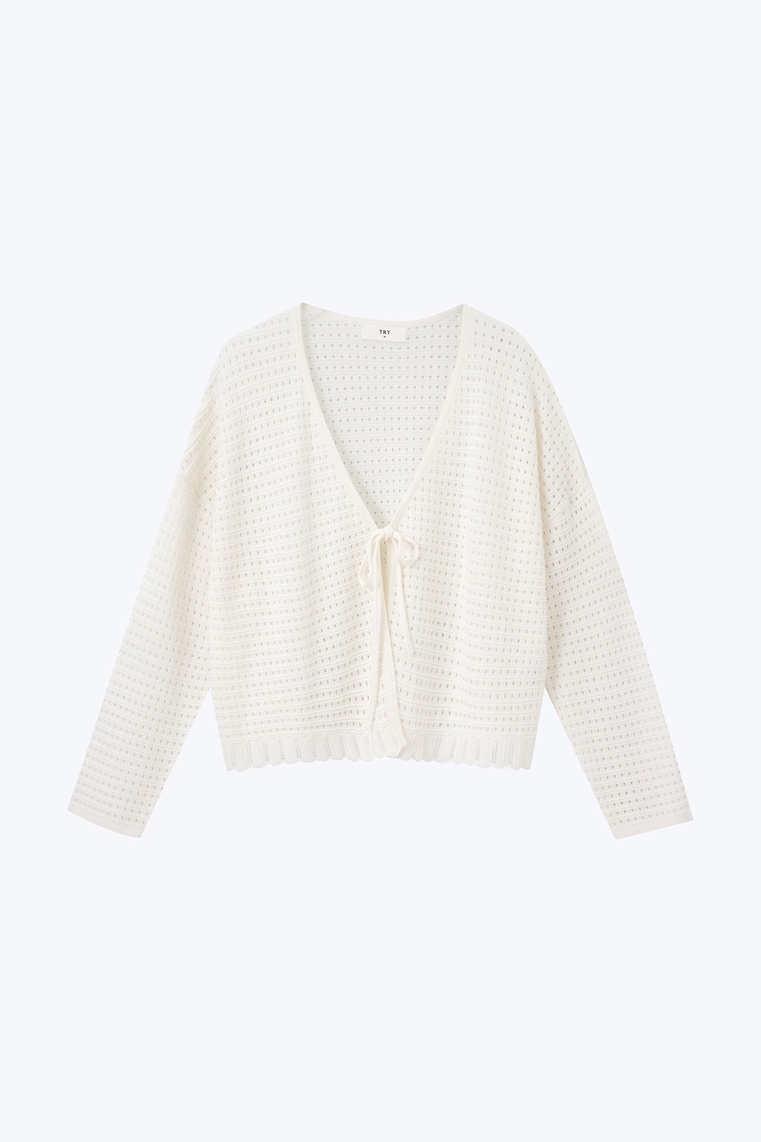 Knitted Crochet Cardigan - Cream