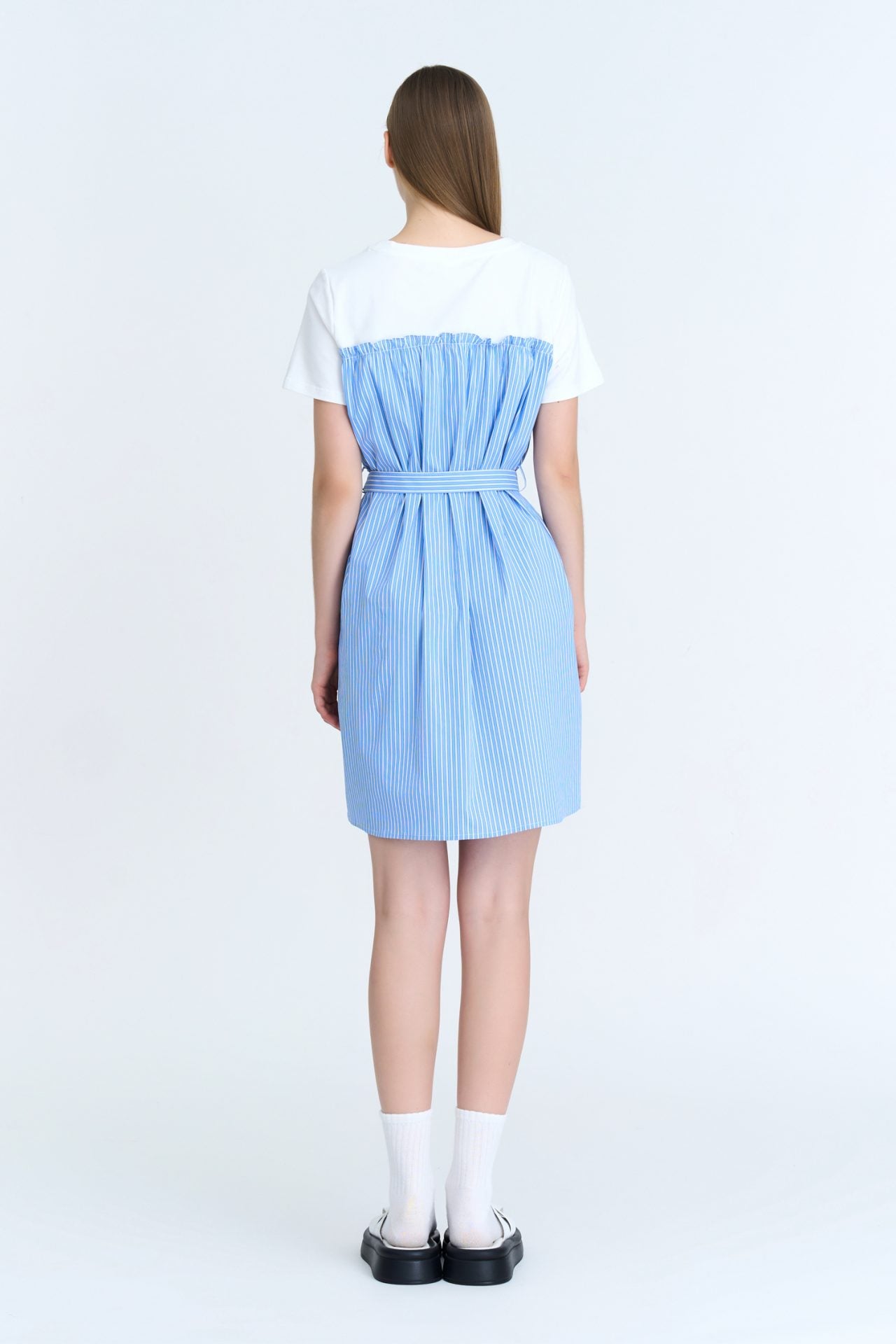 Contrast Fabric D-Rings Dress [AT]
