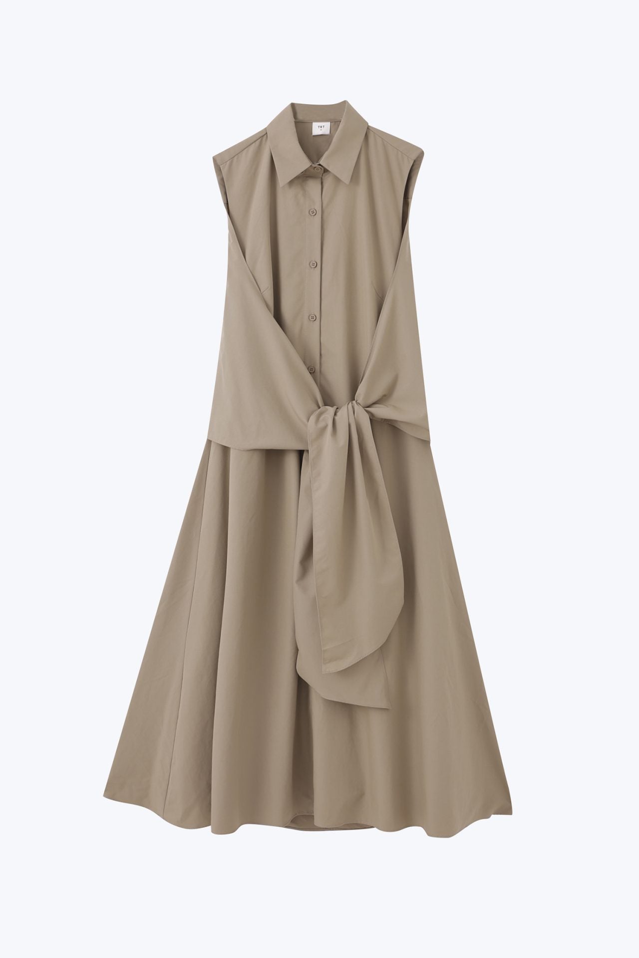 Sleeveless Wrap Dress - Khaki Green
