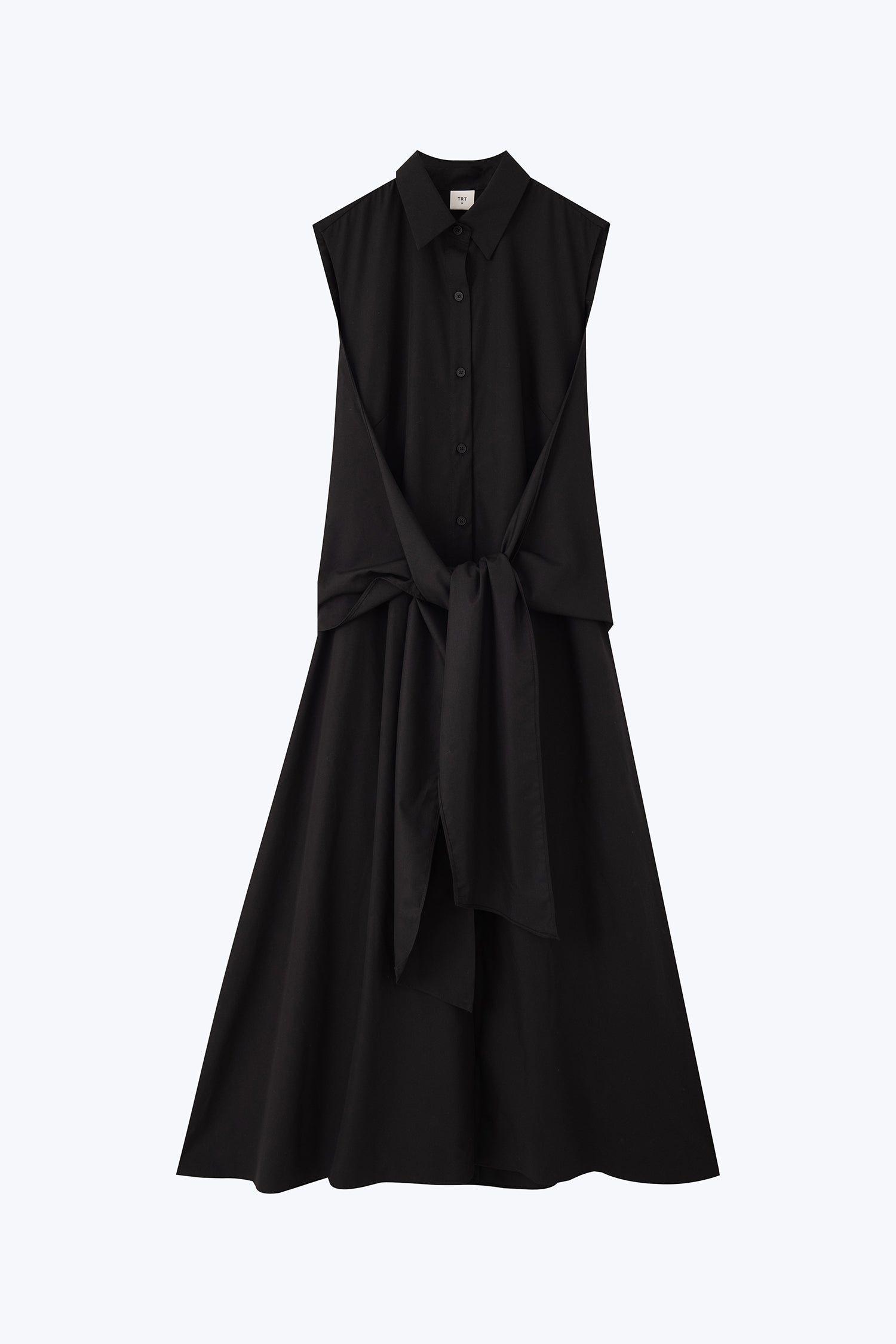 Sleeveless Wrap Dress - Black