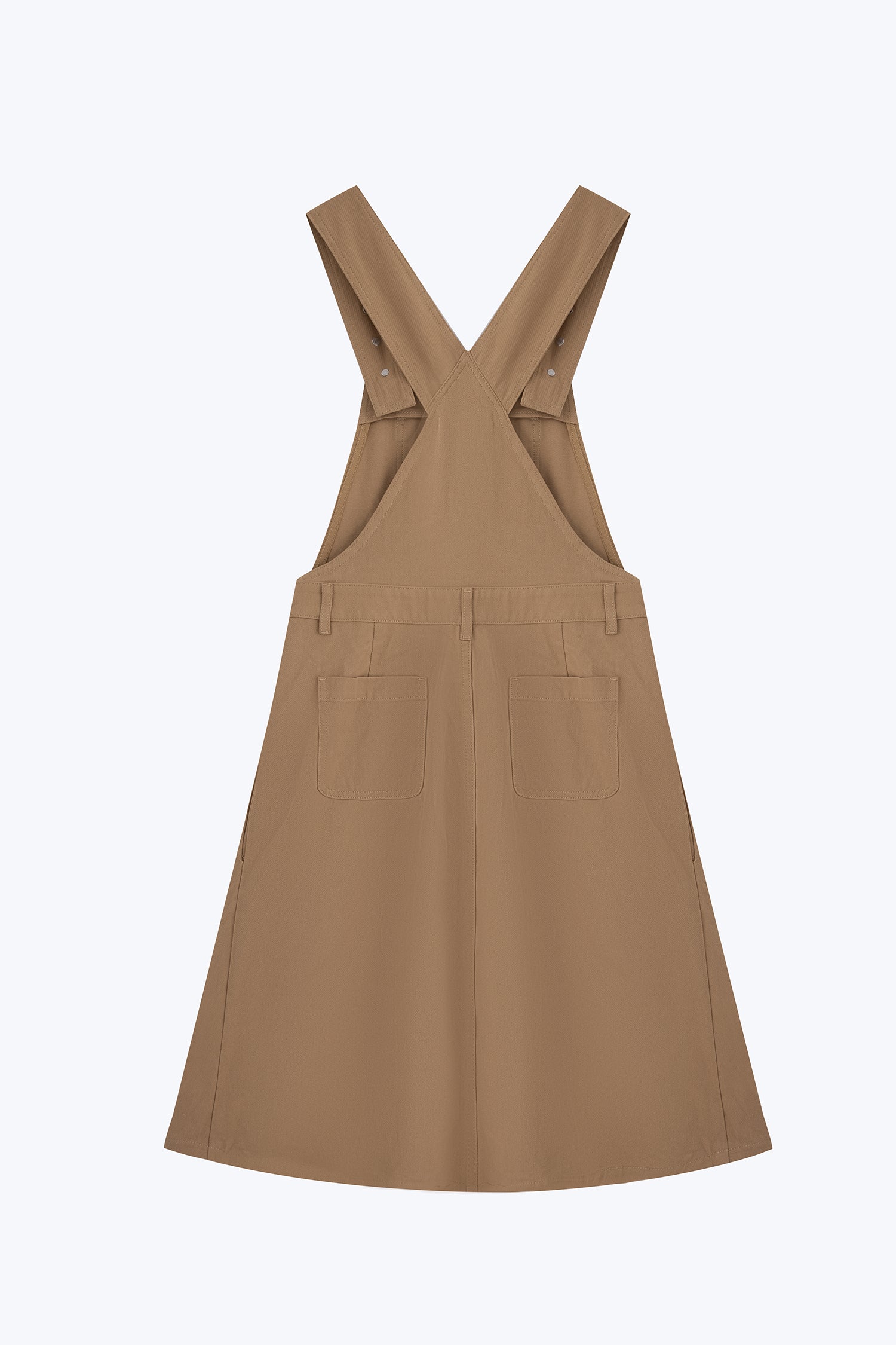 Flare Dungaree Dress - Khaki [AT]