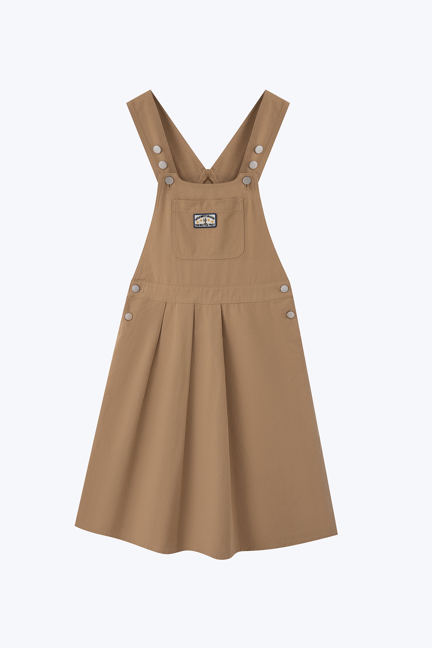 Flare Dungaree Dress - Khaki [AT]