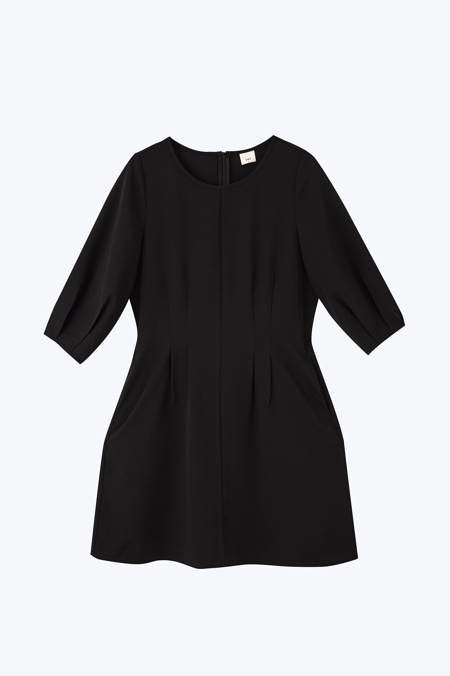 Pleated Flare Dress - Black [AT]