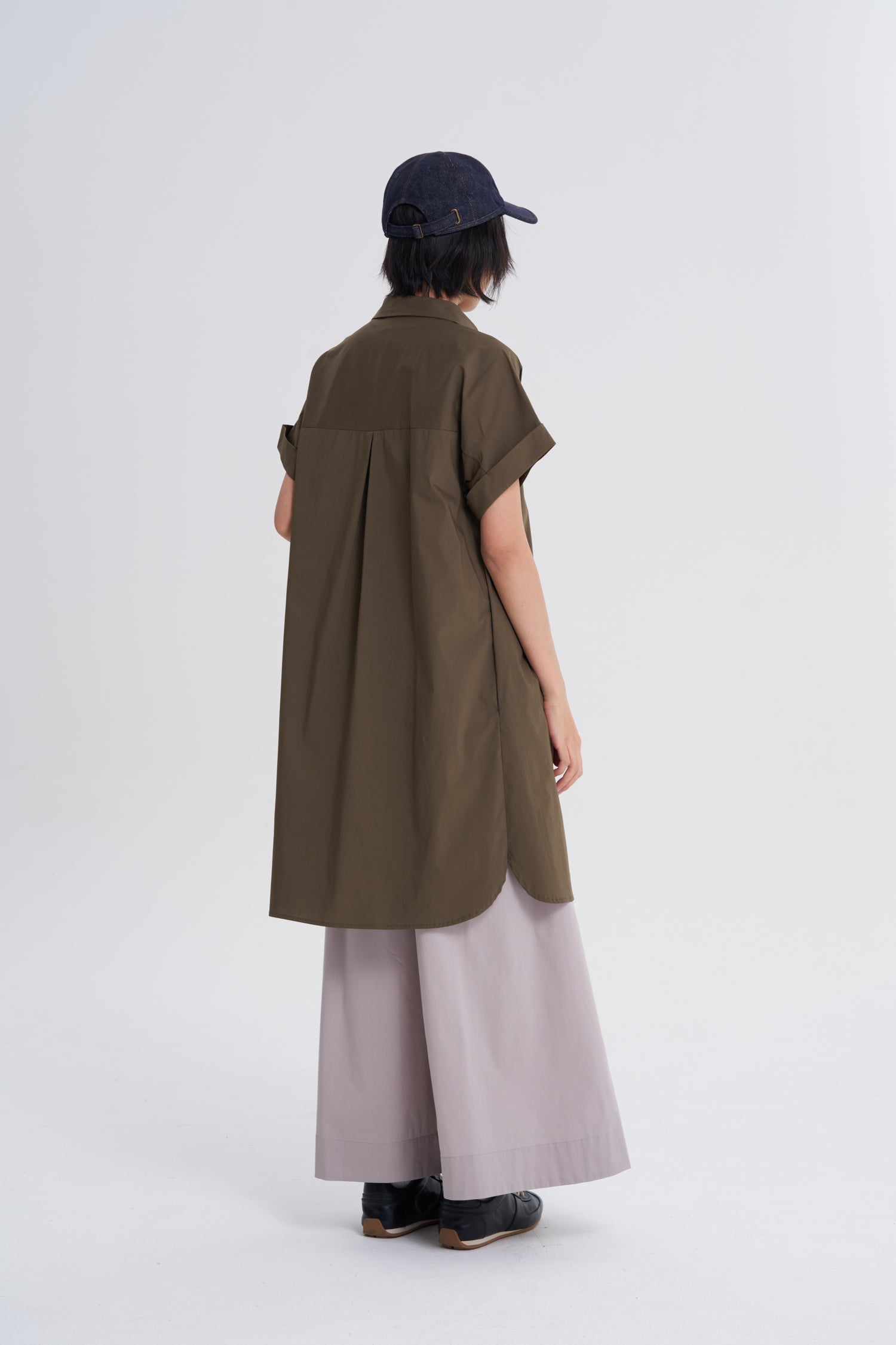 Button Up Dress - Army Green