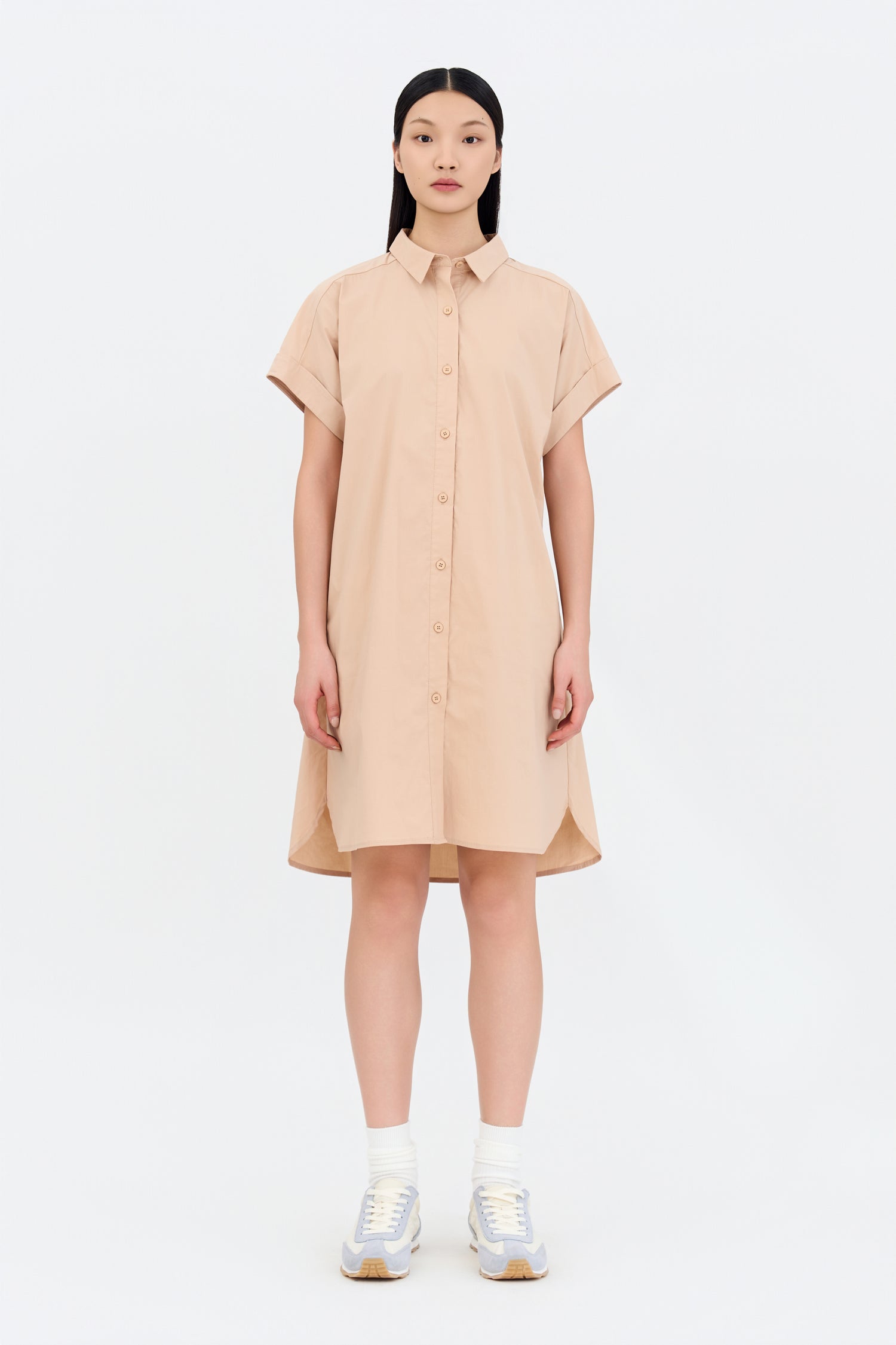Button Up Dress - Khaki