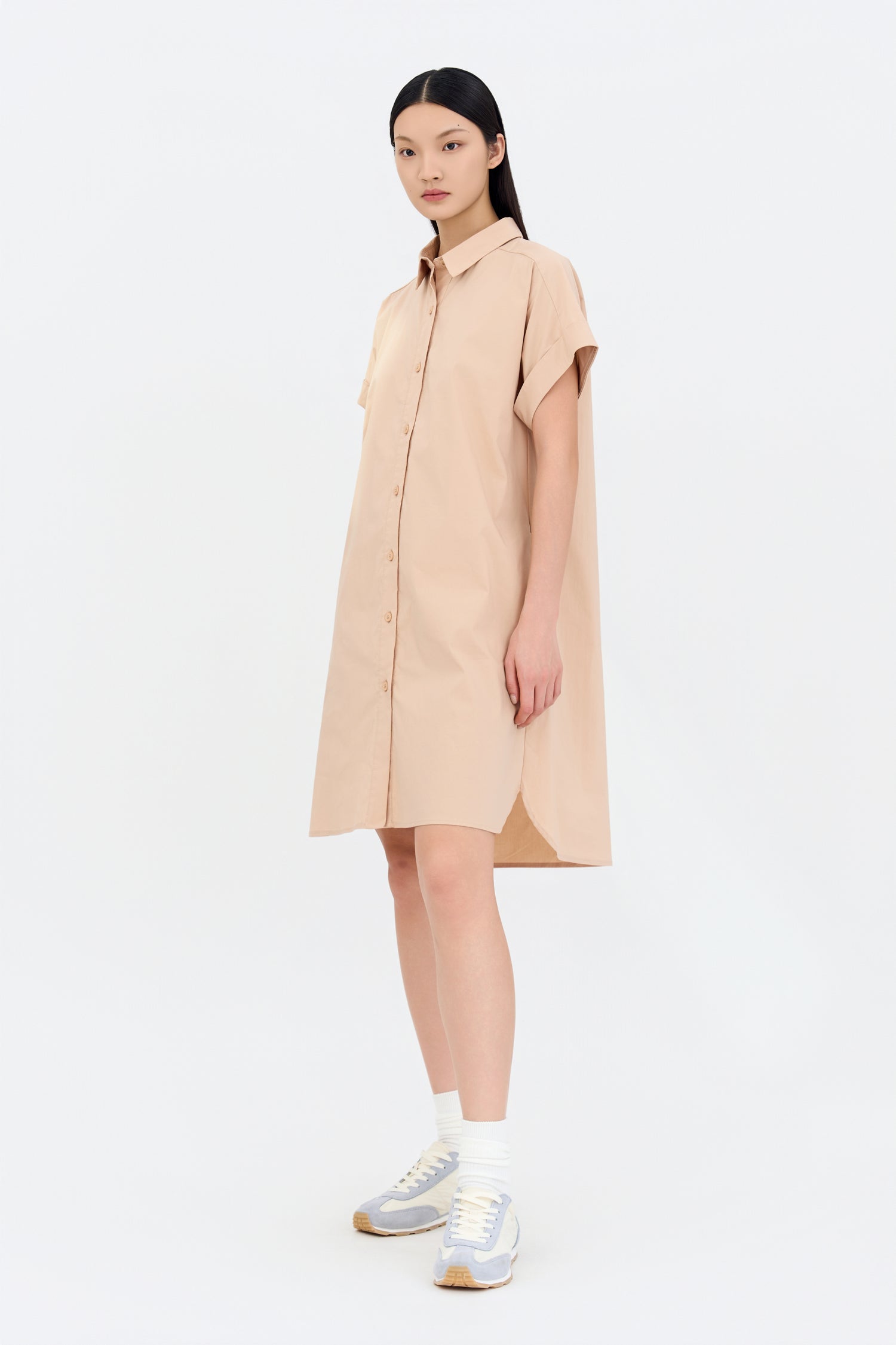 Button Up Dress - Khaki
