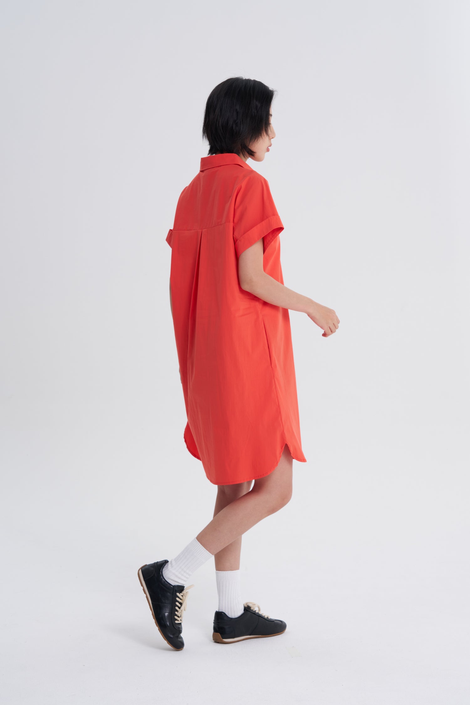 Button Up Dress - Vermillion