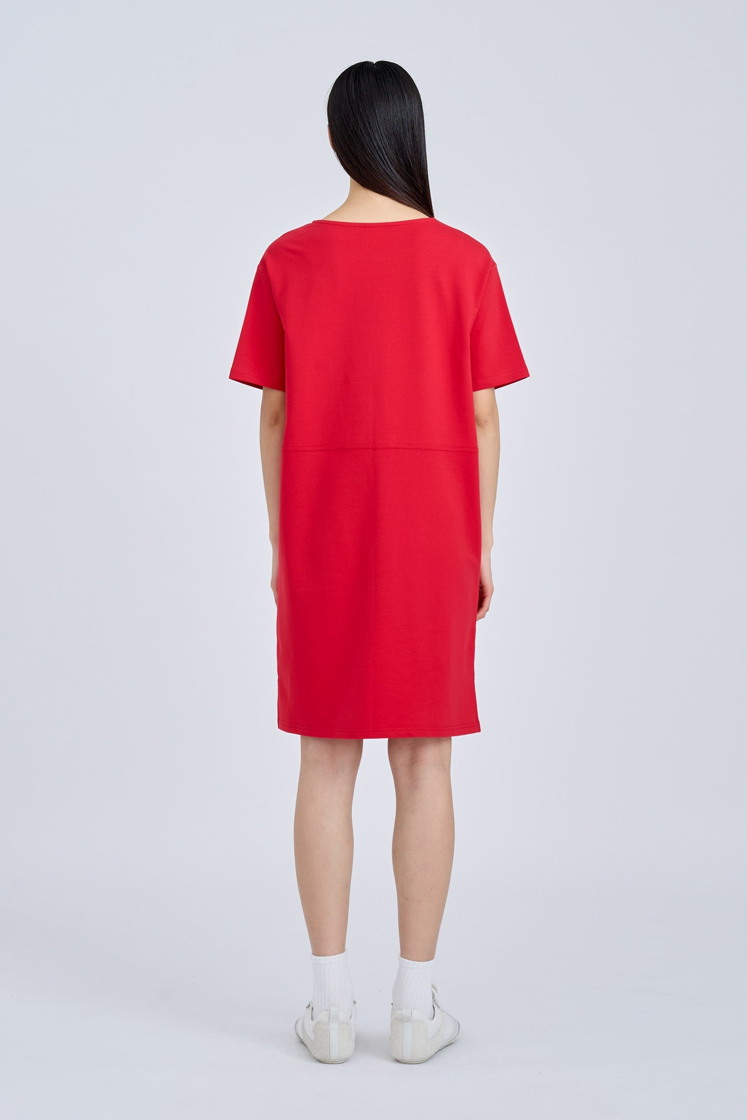 Patch Pocket Dress - Red