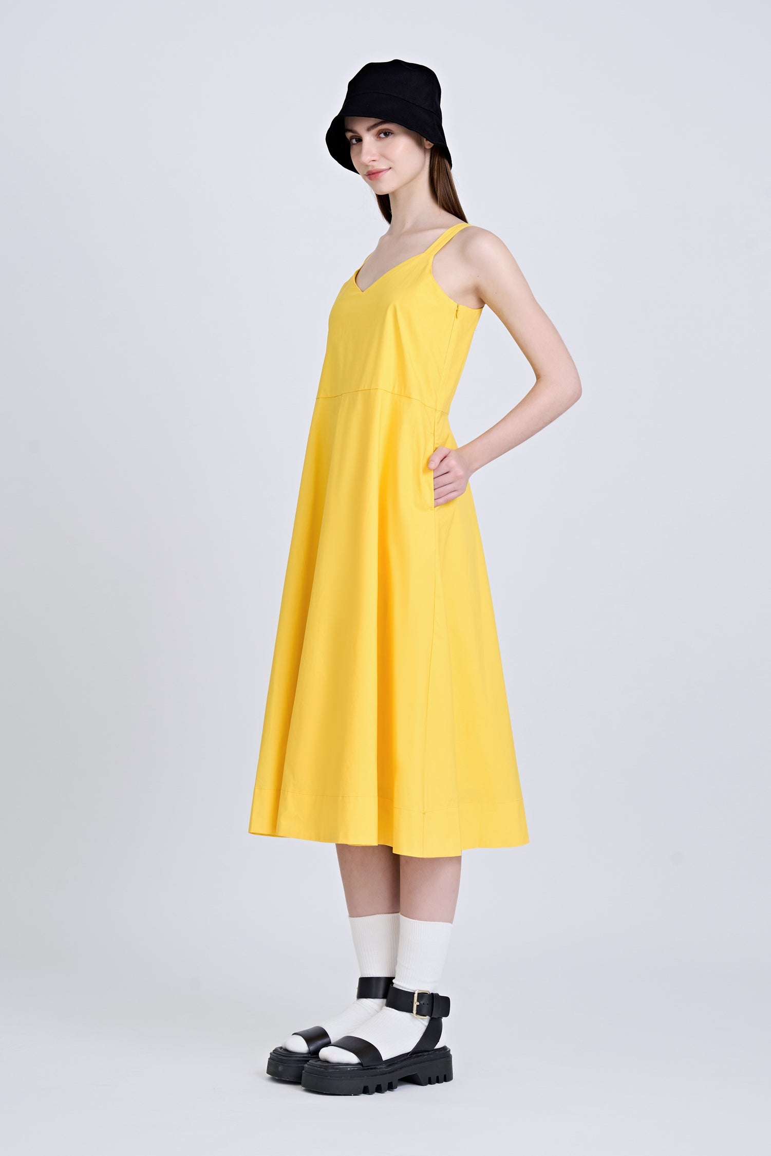Flare Dress - Cadmium Yellow