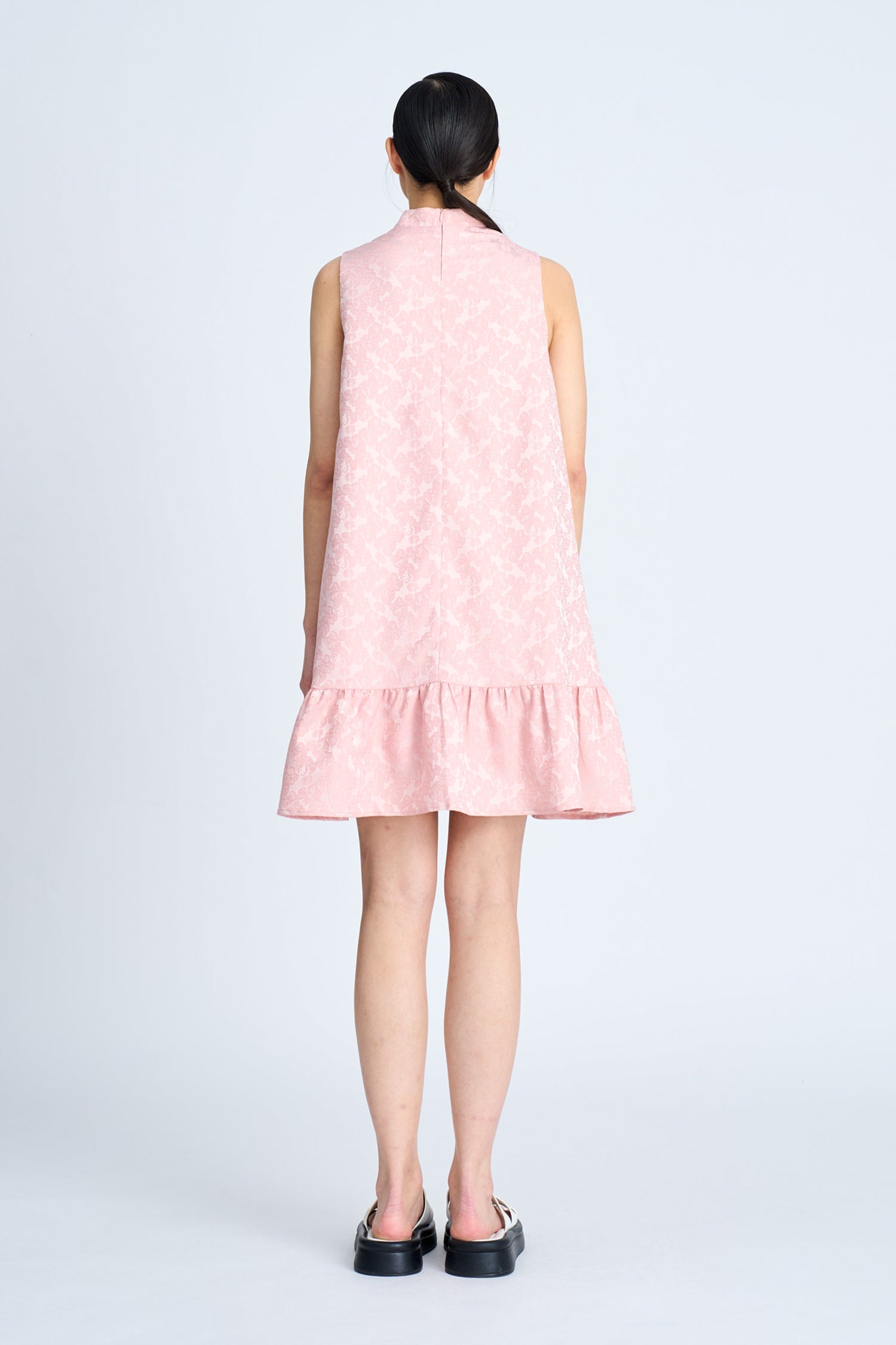 Mandarin Collar Dress - Blush [AT]
