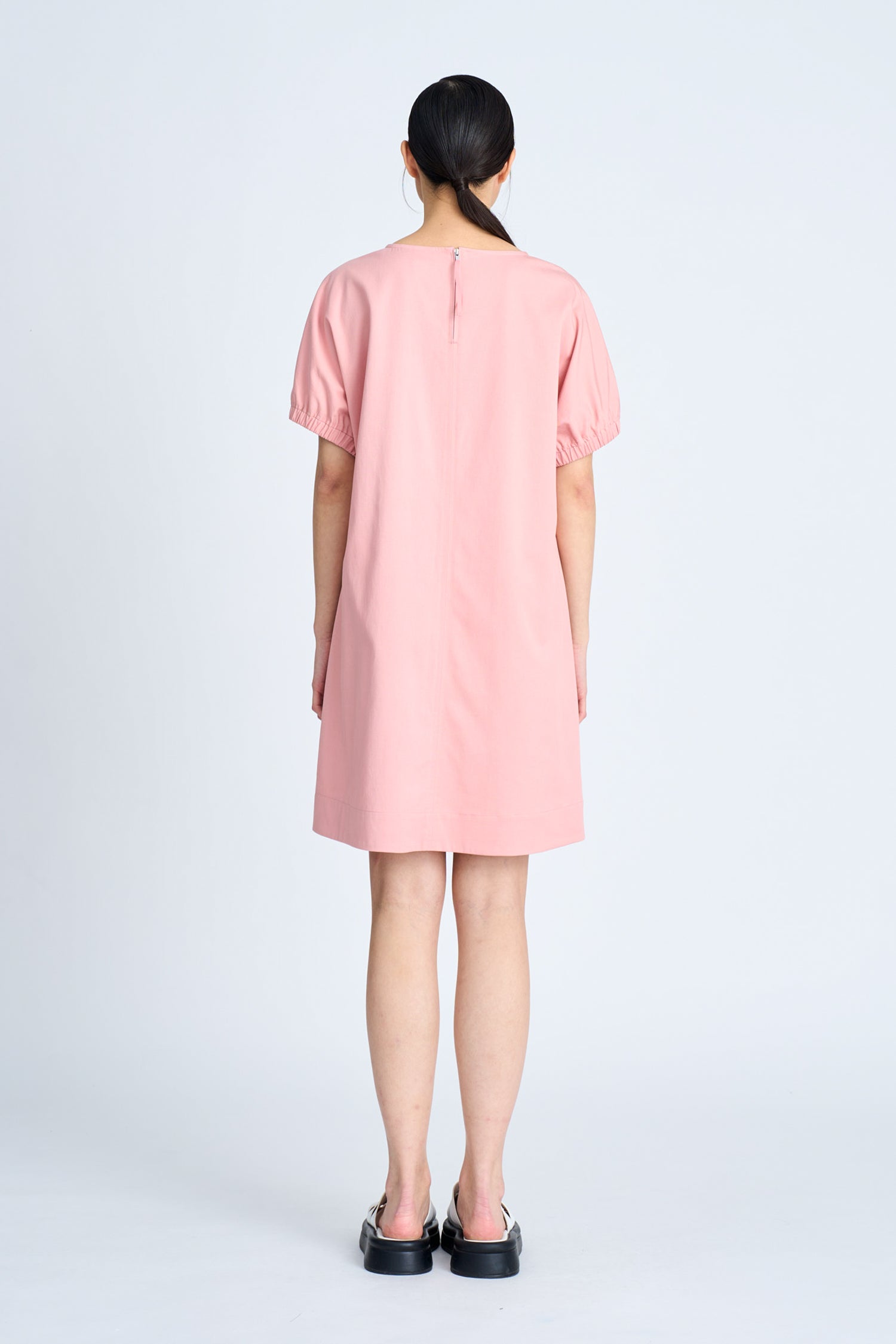 Elasticised Cuff Dress - Blush [AT]