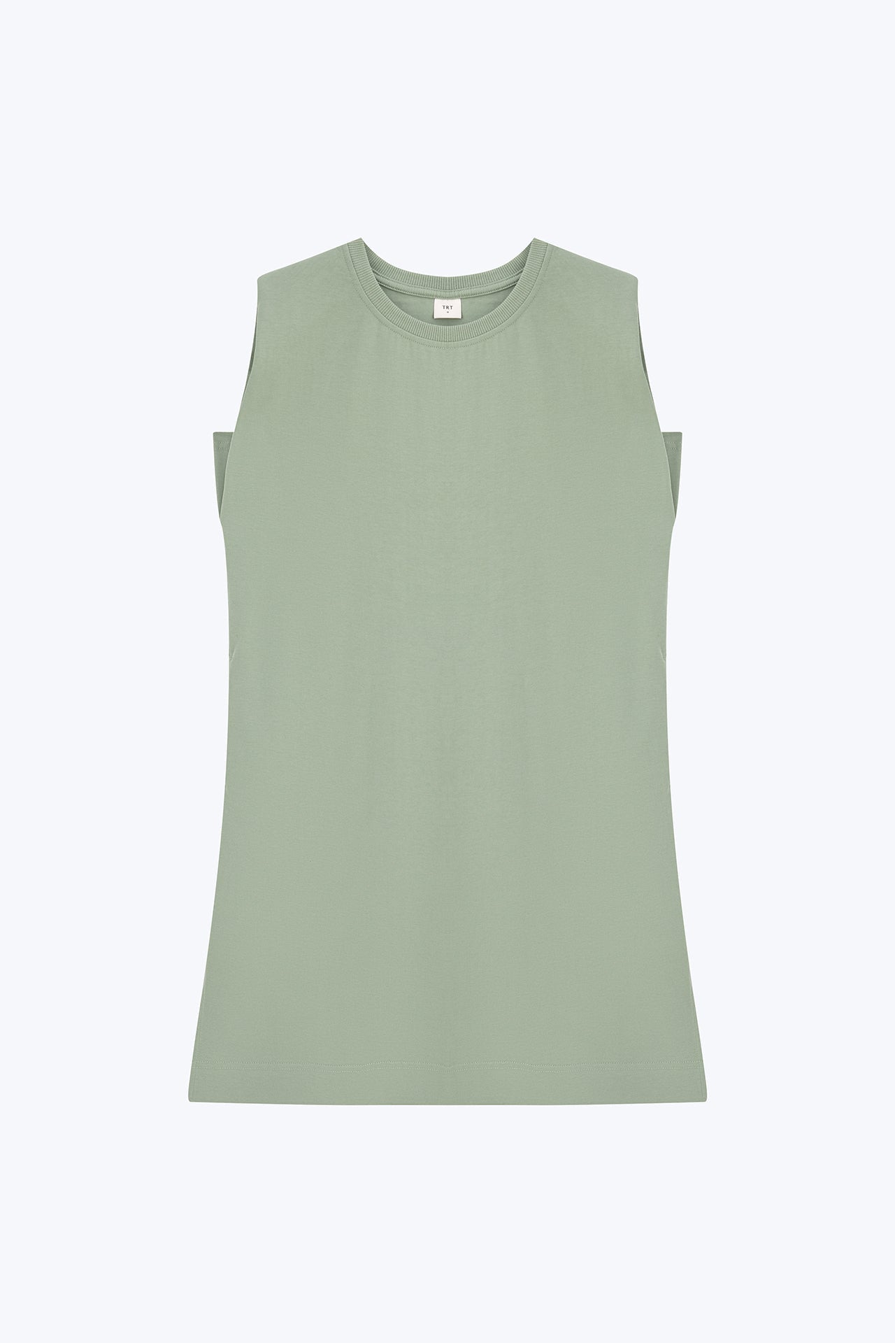 Shoulder Padded Dress - Pistachio [AT]