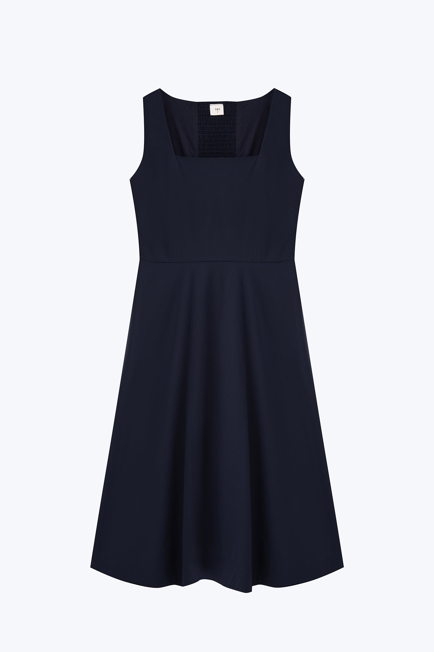 Square Neck Flare Dress - Navy [AT]