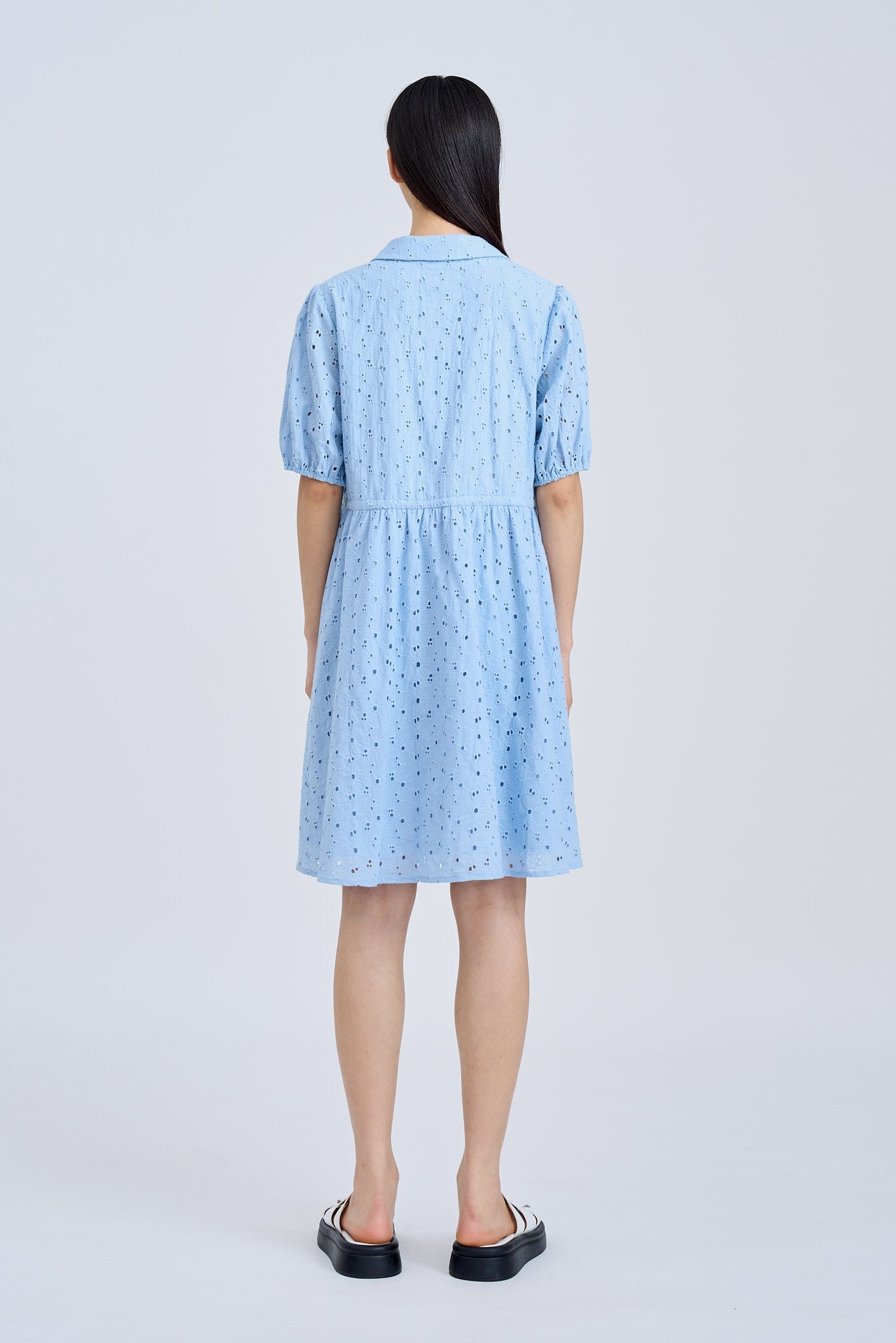 Draw Waist Dress - Sky Blue [AT]