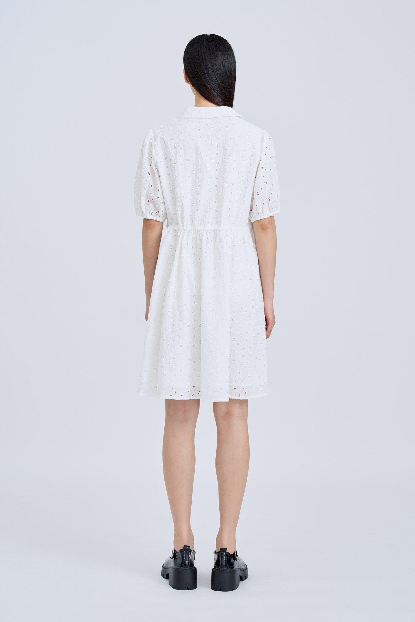 Draw Waist Dress - Cream [AT]