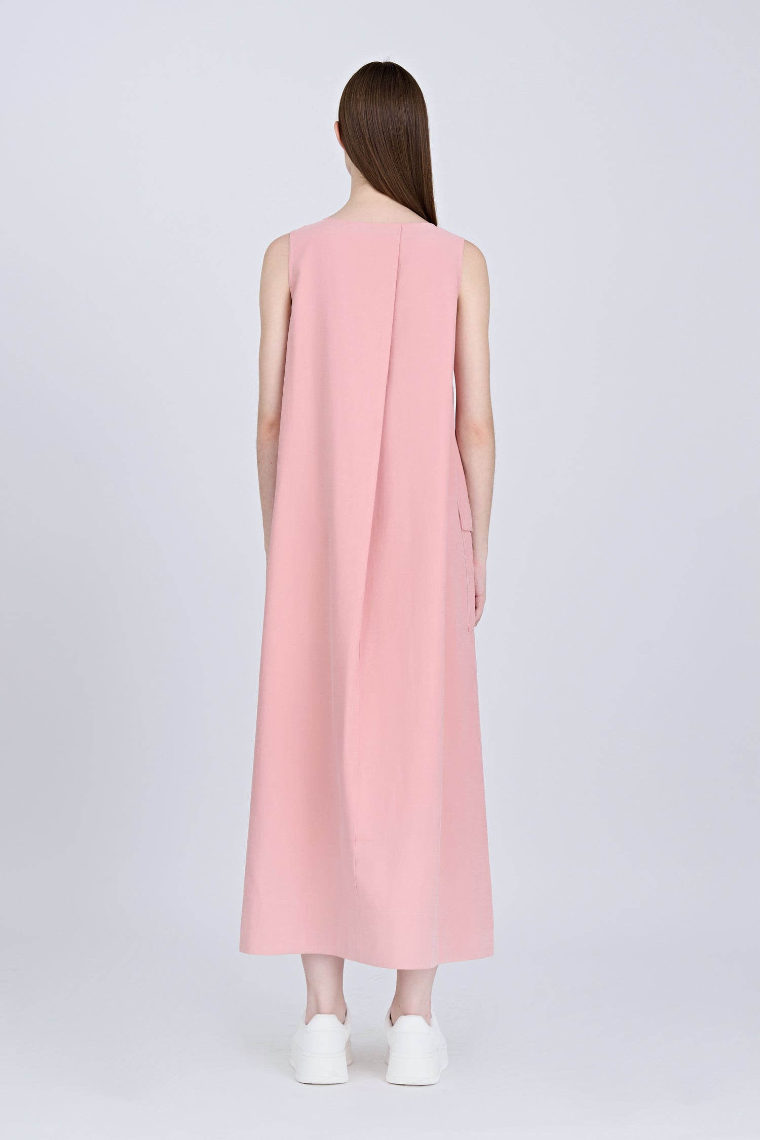 V-Neck Sleeveless Dress - Blush [AT]