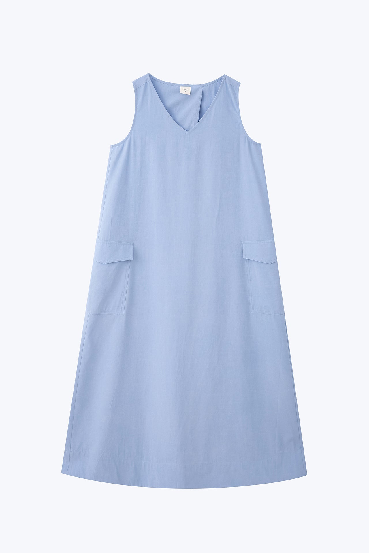 V-Neck Sleeveless Dress - Sky Blue [AT]