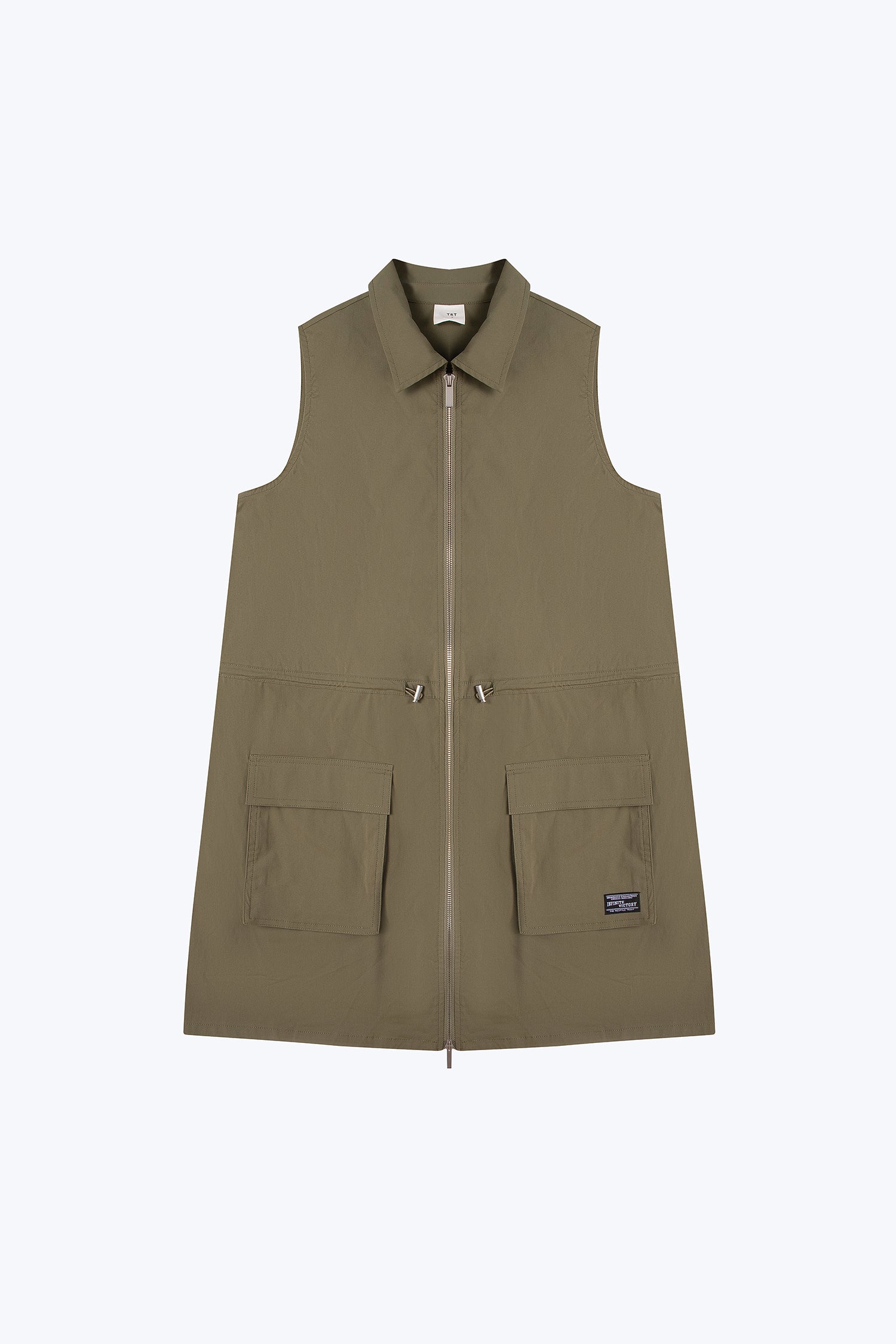 Collared Cargo Dress - Khaki Green