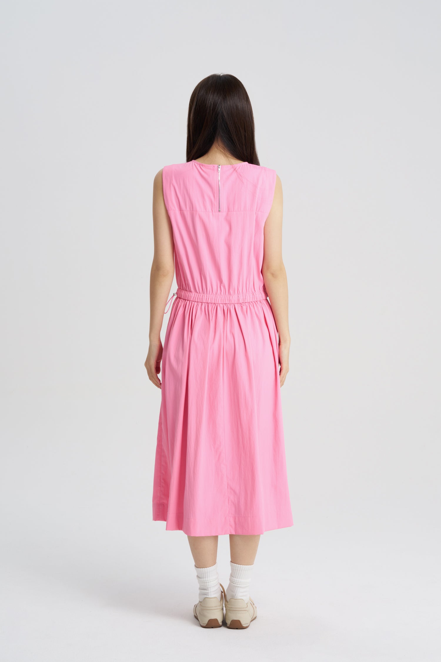 Drawcord Dress - Pink