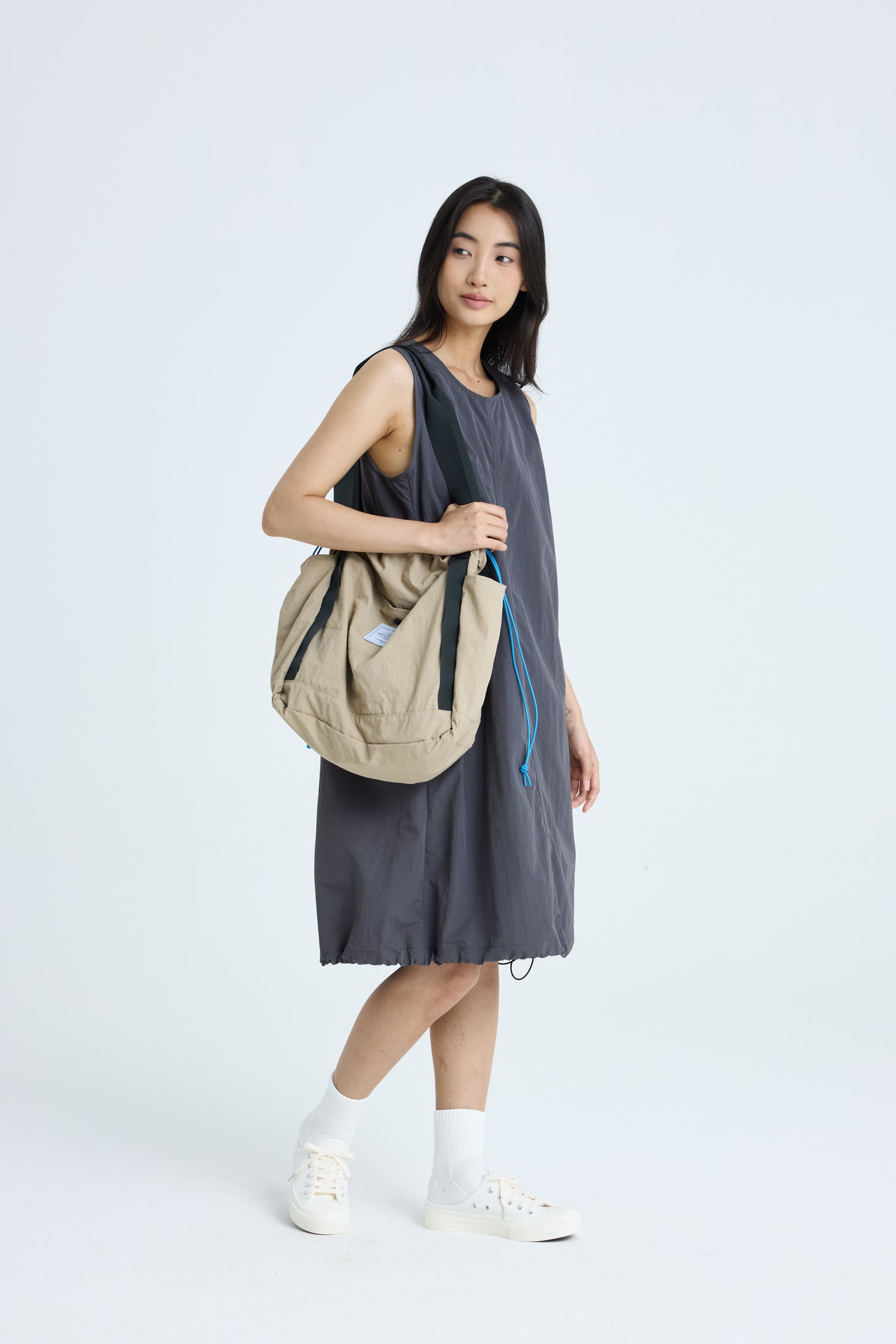 Side Buckle Dress - Charcoal