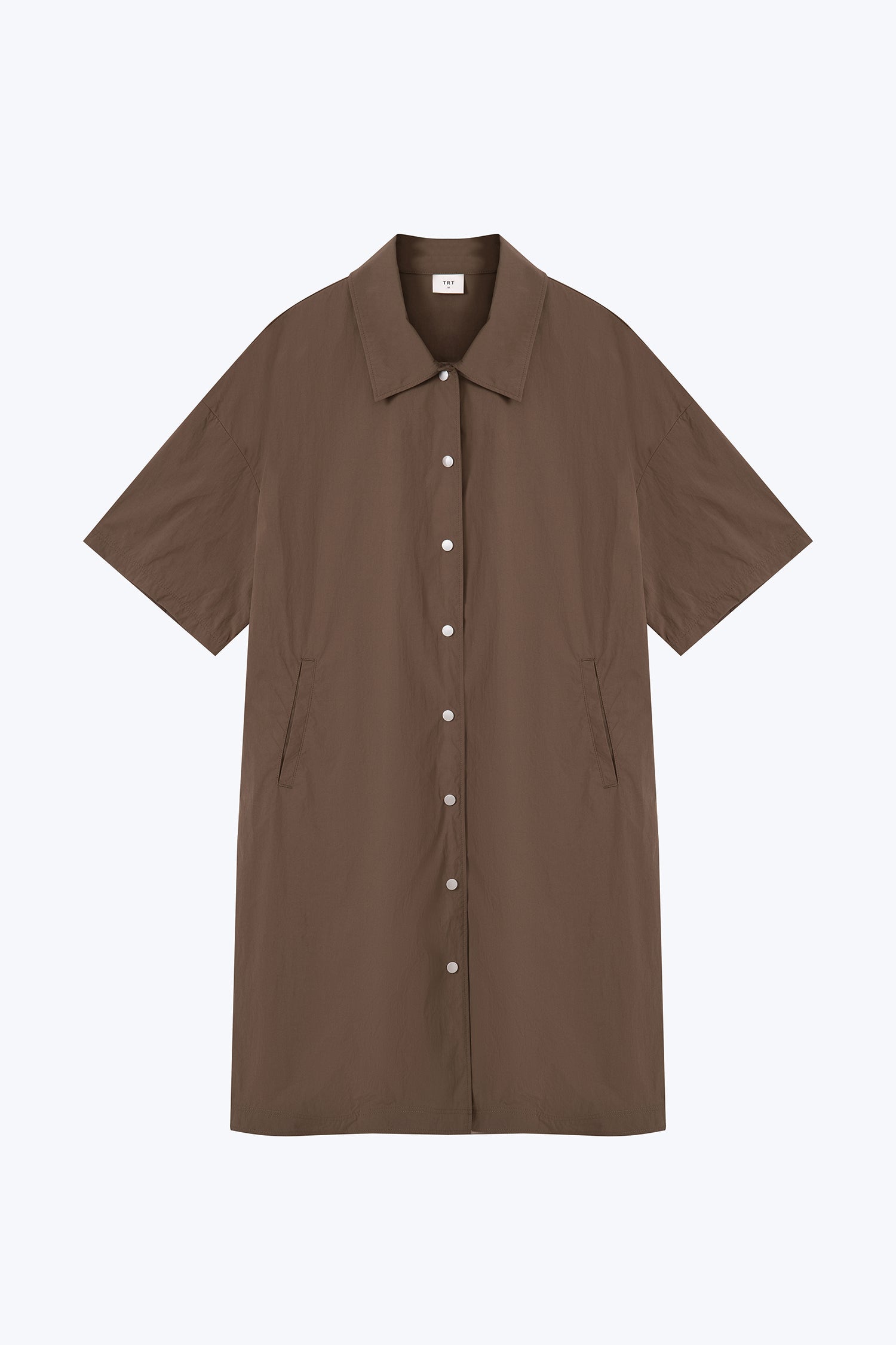 Button Down Collared Dress - Army Green