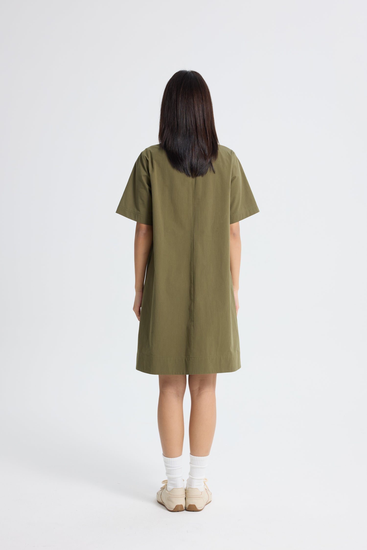 Flap Pocket Utility Dress - Army Green