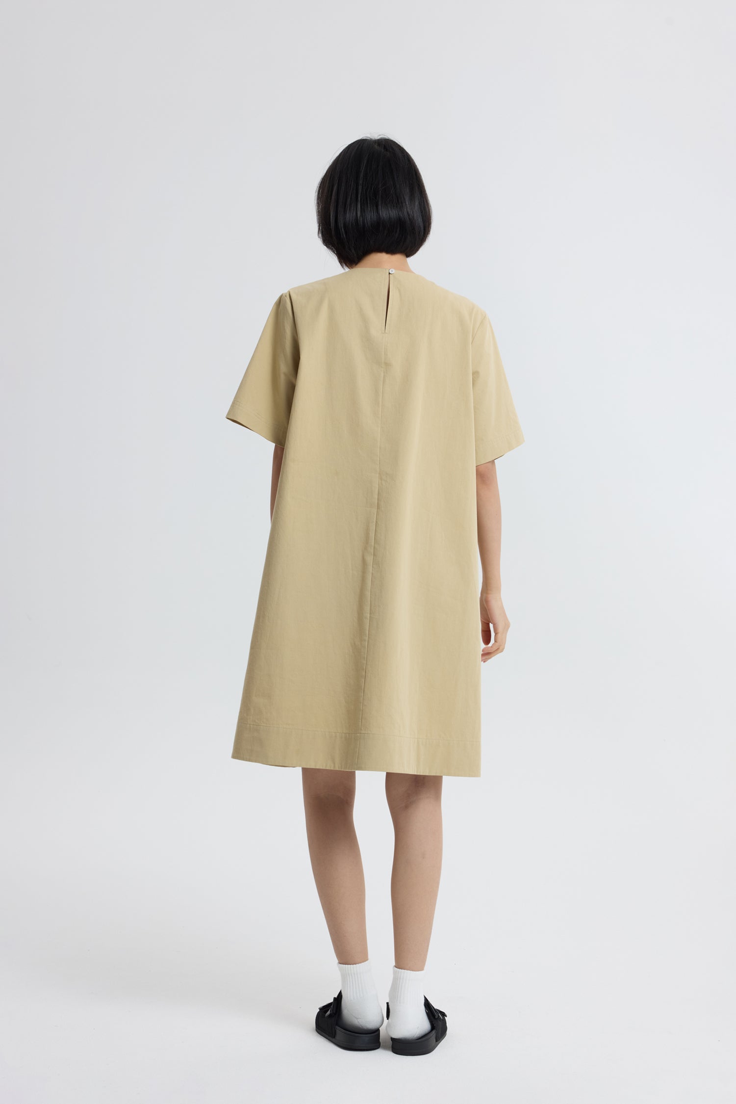 Flap Pocket Utility Dress - Khaki
